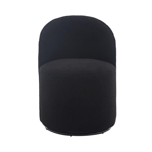 Boucle-black-curved Back