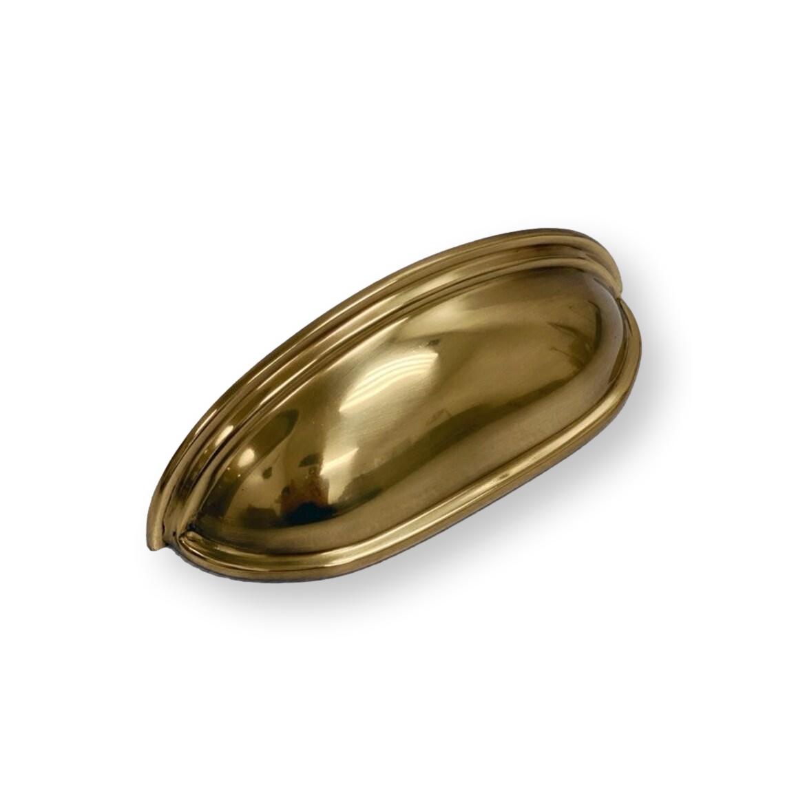 Vintage French Brass Cup Drawer Pulls - Antique Cabinet Handles for Kitchen, Bathroom & Furniture Restoration | Classic Home Decor Hardware