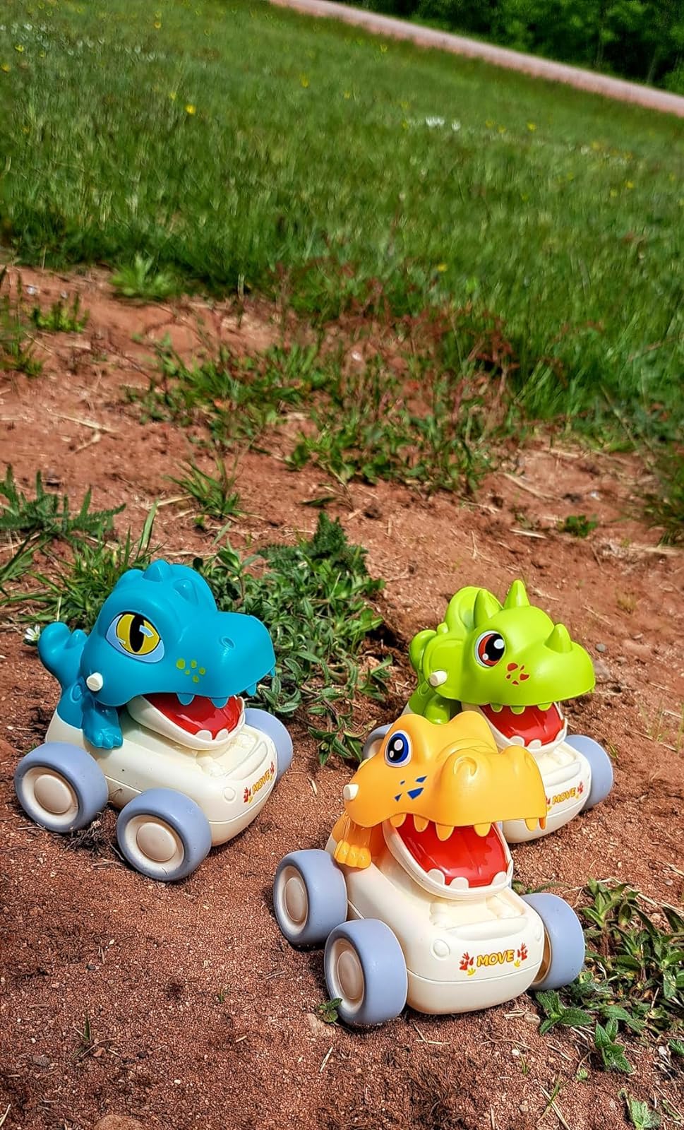 MOONTOY Baby Dinosaur Push and Go Car Toys for 1-3 Year Old Boys & Girls - Toddler Learning Toys for Ages 1-2 - First Birthday Gifts & Easter Basket Stuffers - Perfect for Playtime, Early Learning & Sensory Development