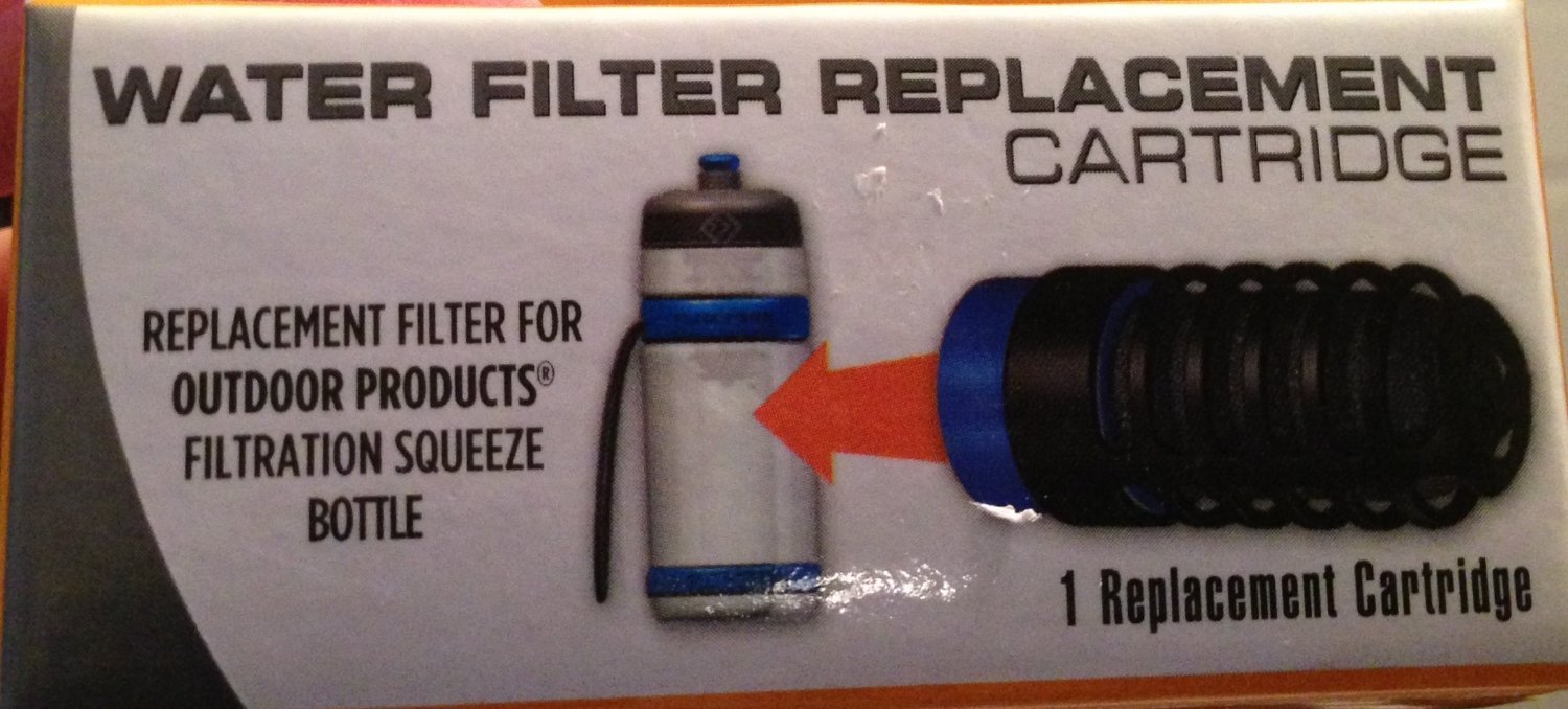 Outdoor Water Filter Replacement Cartridge #52233 for Squeeze Bottle - Portable Hiking, Camping & Emergency Water Purification System