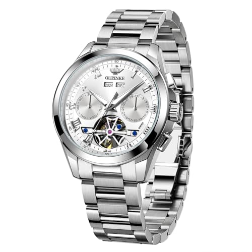 3281:Silver strap&silver dial