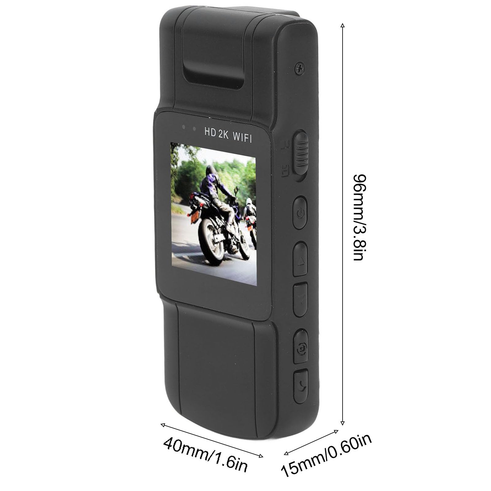 2K Ultra HD Body Camera with 180° Rotatable Lens, Night Vision & Motion Detection - Handheld Sports Video Recorder for Outdoor Activities, Police Duty, Security Monitoring & Adventure Vlogging