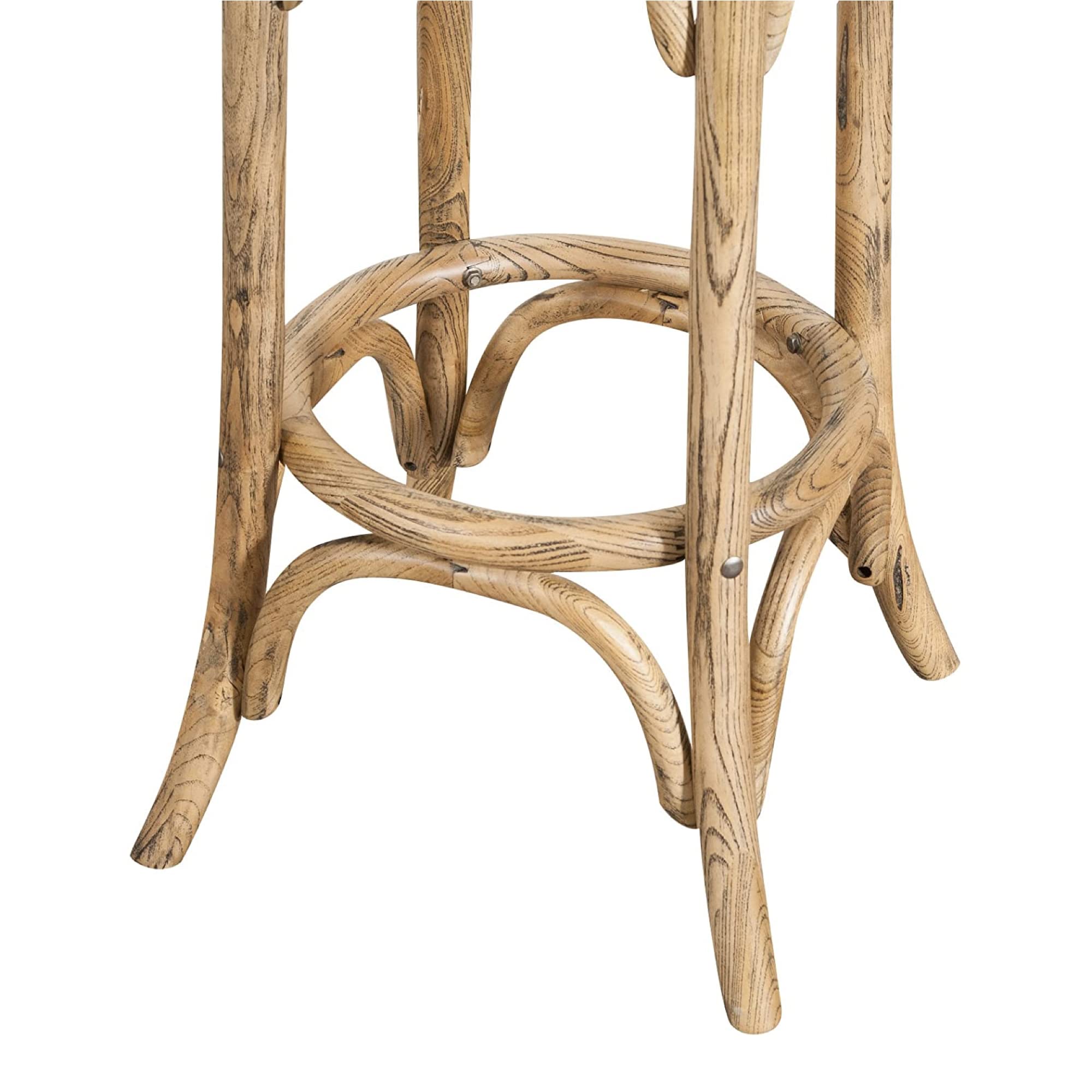 Thonet Wooden Kitchen Stool 41 x 75 x 41 cm - Solid Ash Wood High Stool Made in Italy - Perfect for Kitchen, Bar & Dining Room