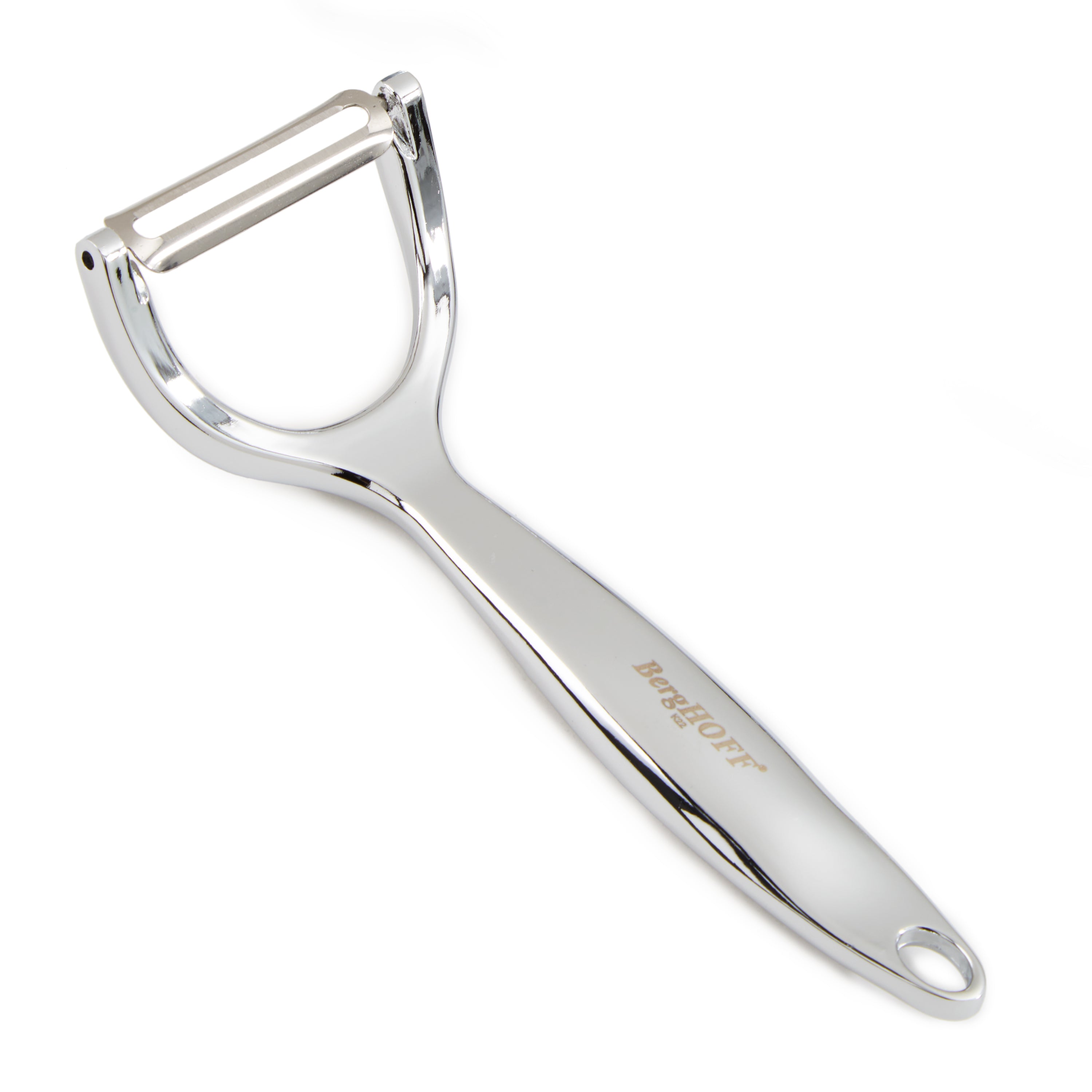 BergHOFF Essentials 6.75 Inch Cast Zinc Alloy Y Peeler - Professional Vegetable & Fruit Peeler for Kitchen, Potato Carrot Apple Peeling Tool - Perfect for Home Cooking, Meal Prep & Professional Chefs