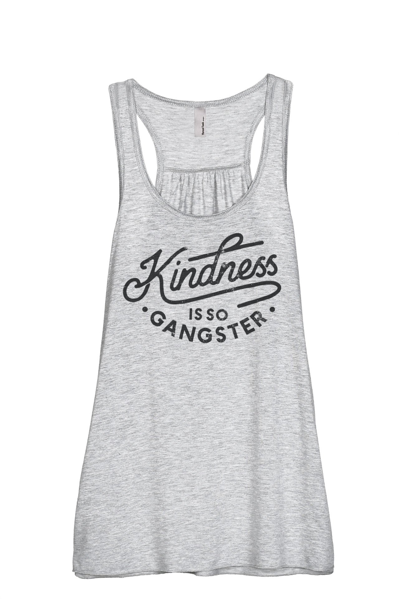 Kindness is So Gangster Women's Sleeveless Flowy Racerback Tank Top - Stylish Summer Casual Wear for Yoga, Beach & Everyday Outfits