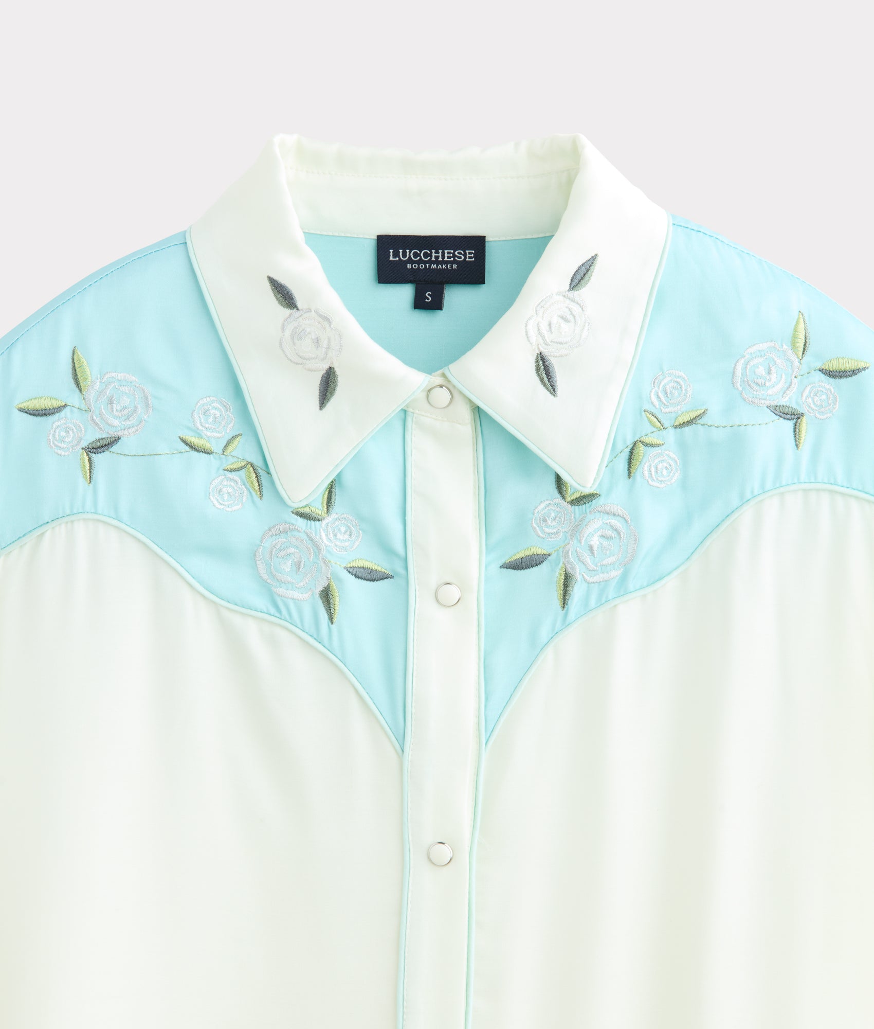 Eleonore Botanic Blouse - Cream & Pastel Blue Floral Print Women's Top | Perfect for Spring Outfits, Garden Parties & Casual Wear