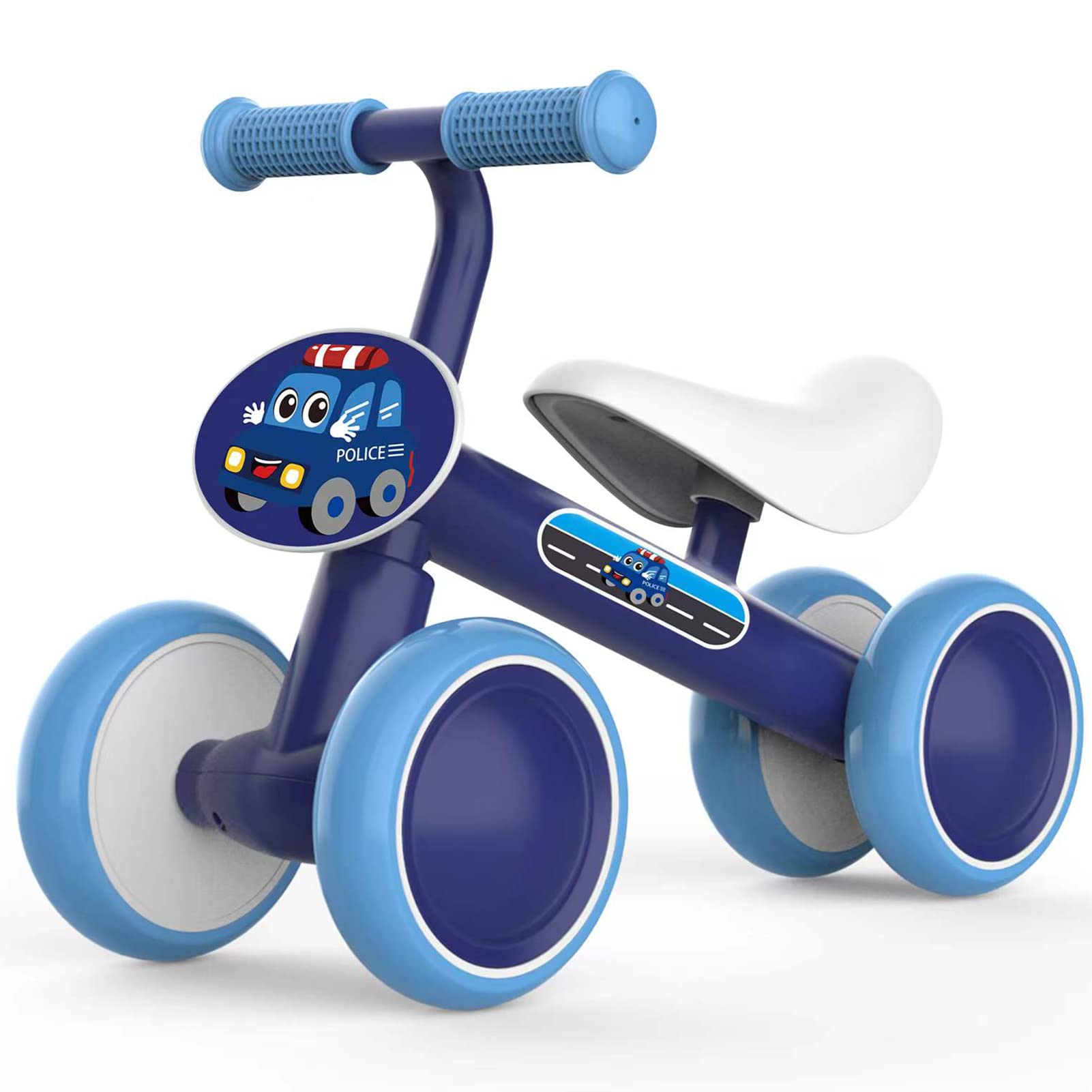 **Best Baby Balance Bike for 1-2 Year Old Boys & Girls - 4-Wheel No-Pedal Steel Frame Toddler Bike - Perfect First Birthday Gift for 12-24 Months - Ideal for Indoor & Outdoor Play, Learning to Ride**