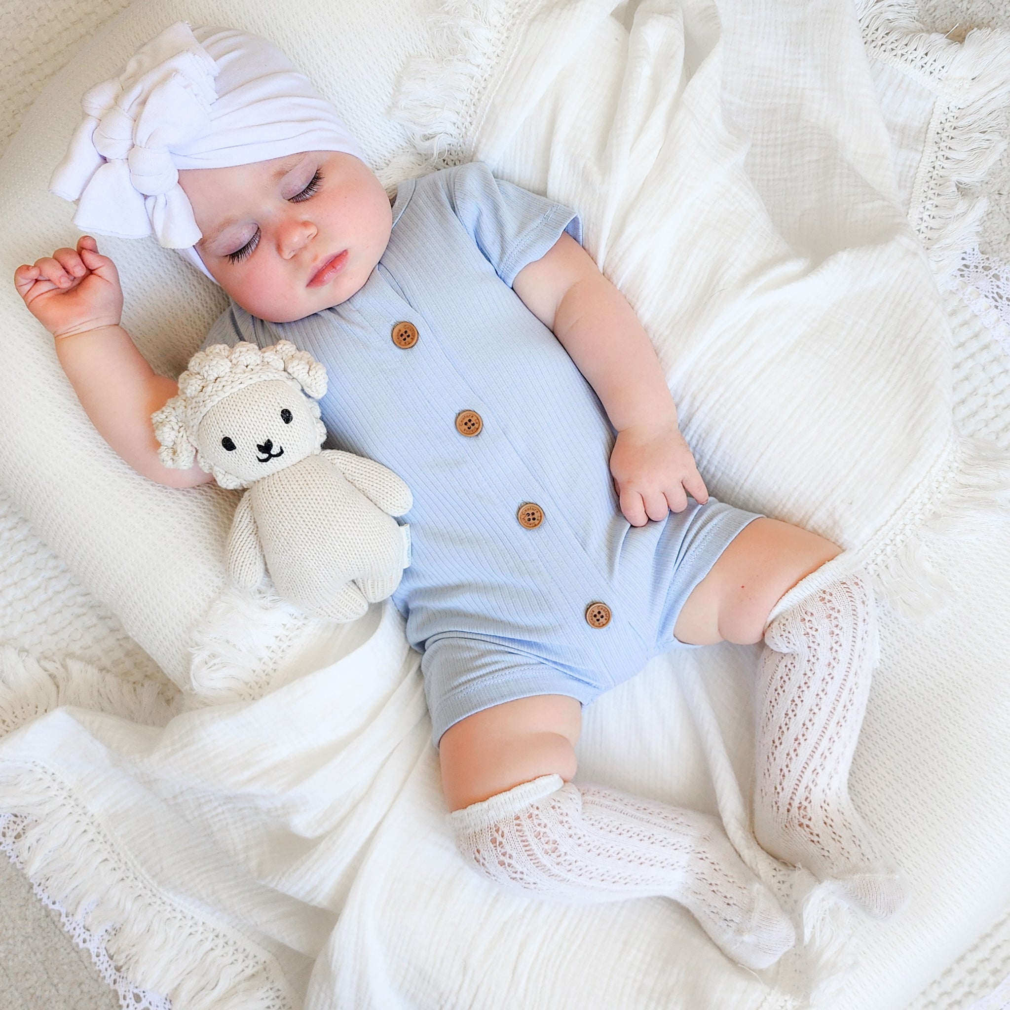 Cozy Summer Louie Romper for Women - Soft Dove Blue Casual Jumpsuit | Perfect for Beach Vacation, Outdoor Picnic & Summer Travel