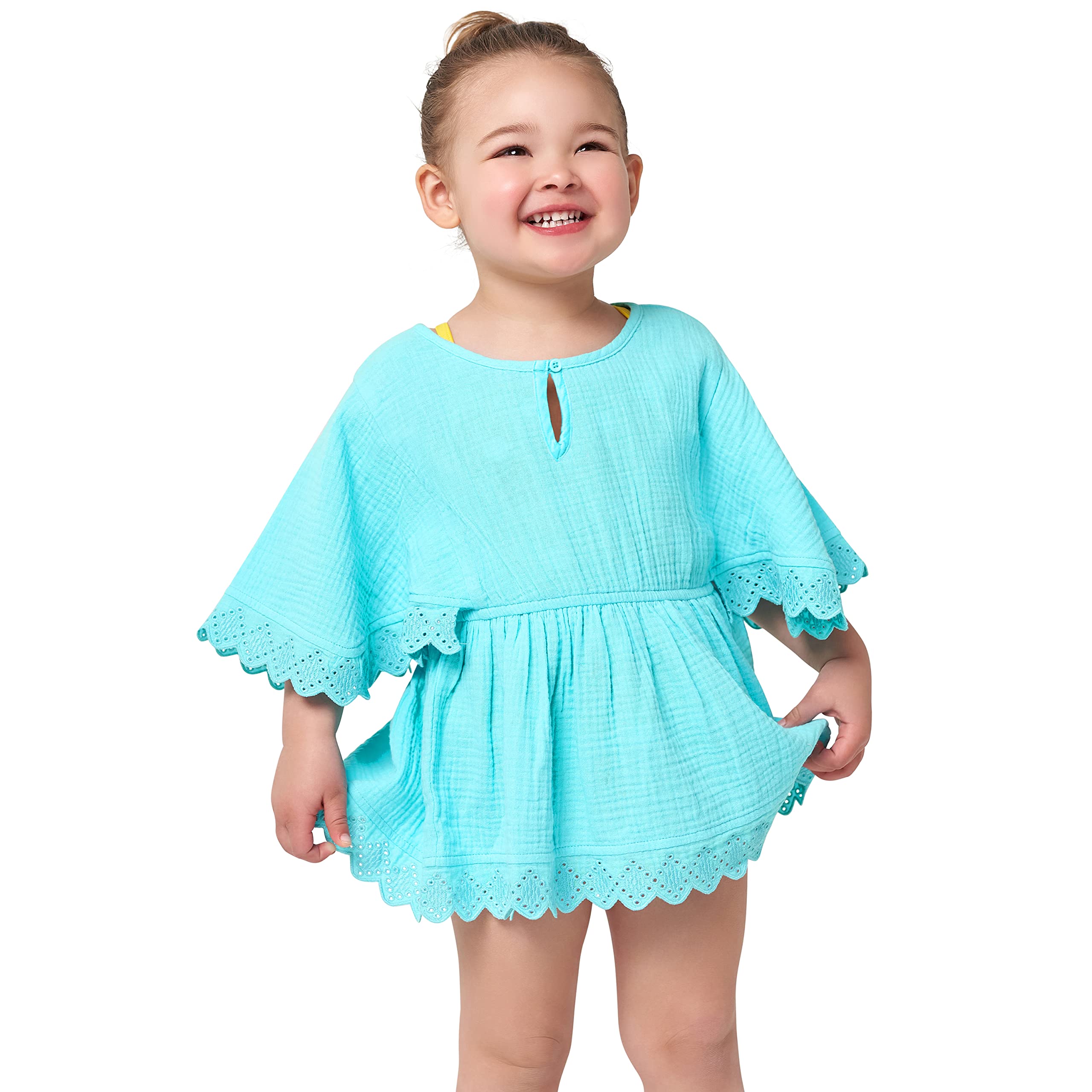 Gerber Baby Girls' Toddler Kaftan Swim Cover Up - Cute Beach Dress for Toddlers - Perfect for Pool, Beach & Summer Outings