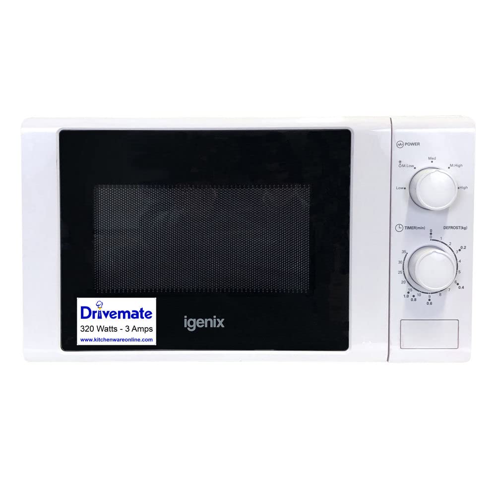 320W Low Power Microwave Oven - Energy Efficient 950W Draw - Perfect for Dorms, Offices & Small Kitchens [MSC.WHITE320W]