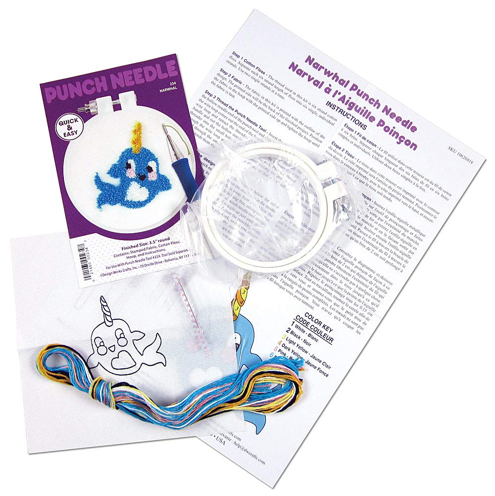 Punch Needle Kit for Embroidery & DIY Crafts – Complete Starter Set with Needles, Thread & Hoop – Perfect for Home Decor, Wall Art & Handmade Gifts