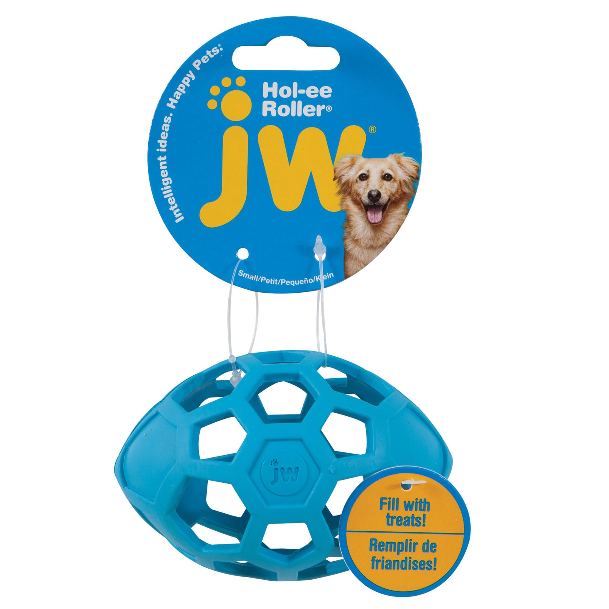JW Pet Hol-ee Roller Egg Dog Chew Puzzle Toy - Small Durable Interactive Treat Dispenser for Puppies & Small Dogs - Perfect for Indoor Play, Training & Mental Stimulation