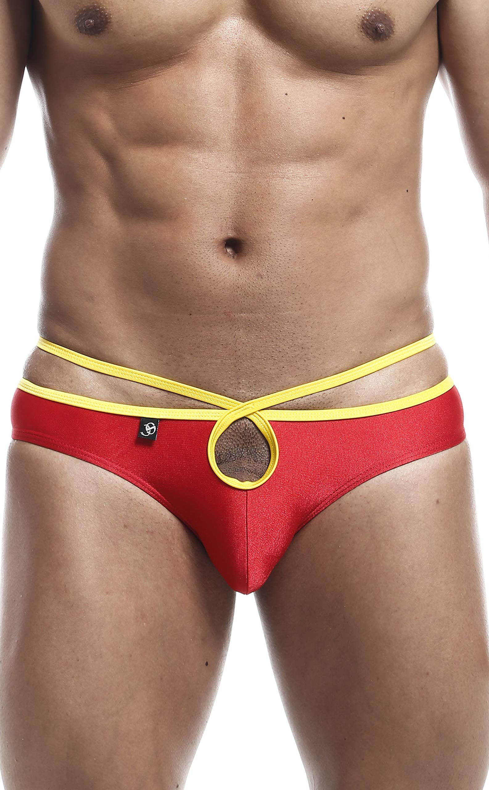 JOE SNYDER Women's Red Medium Bikini with Cut-Out Design - Sexy Swimwear for Beach, Pool & Summer Vacations