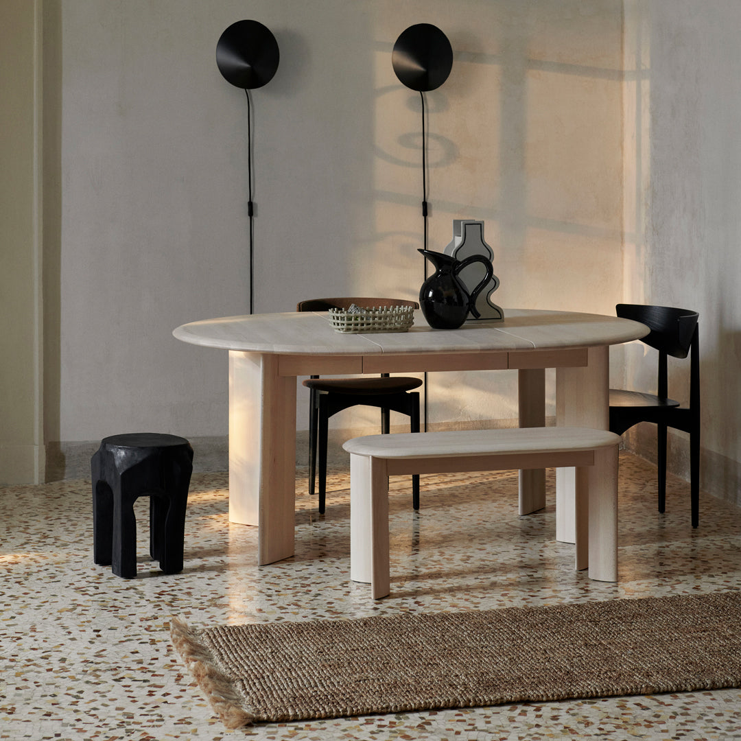 Ferm Living Bevel Bench - Modern Wooden Bench for Living Room, Bedroom, or Entryway - Stylish and Functional Seating for Home Decor