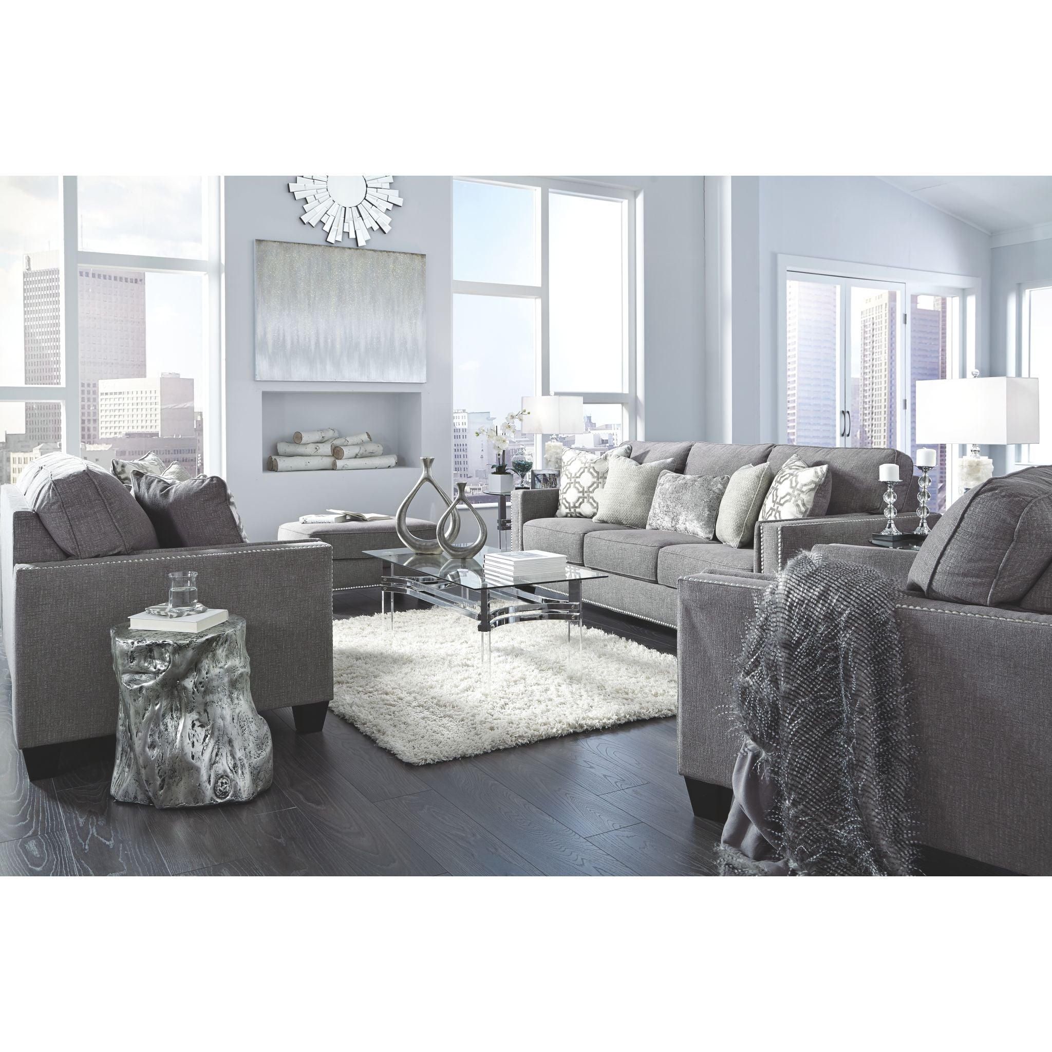 Barrali Modern Sofa in Soft Gray - Comfortable Living Room Couch for Small Spaces, Apartments & Cozy Home Decor