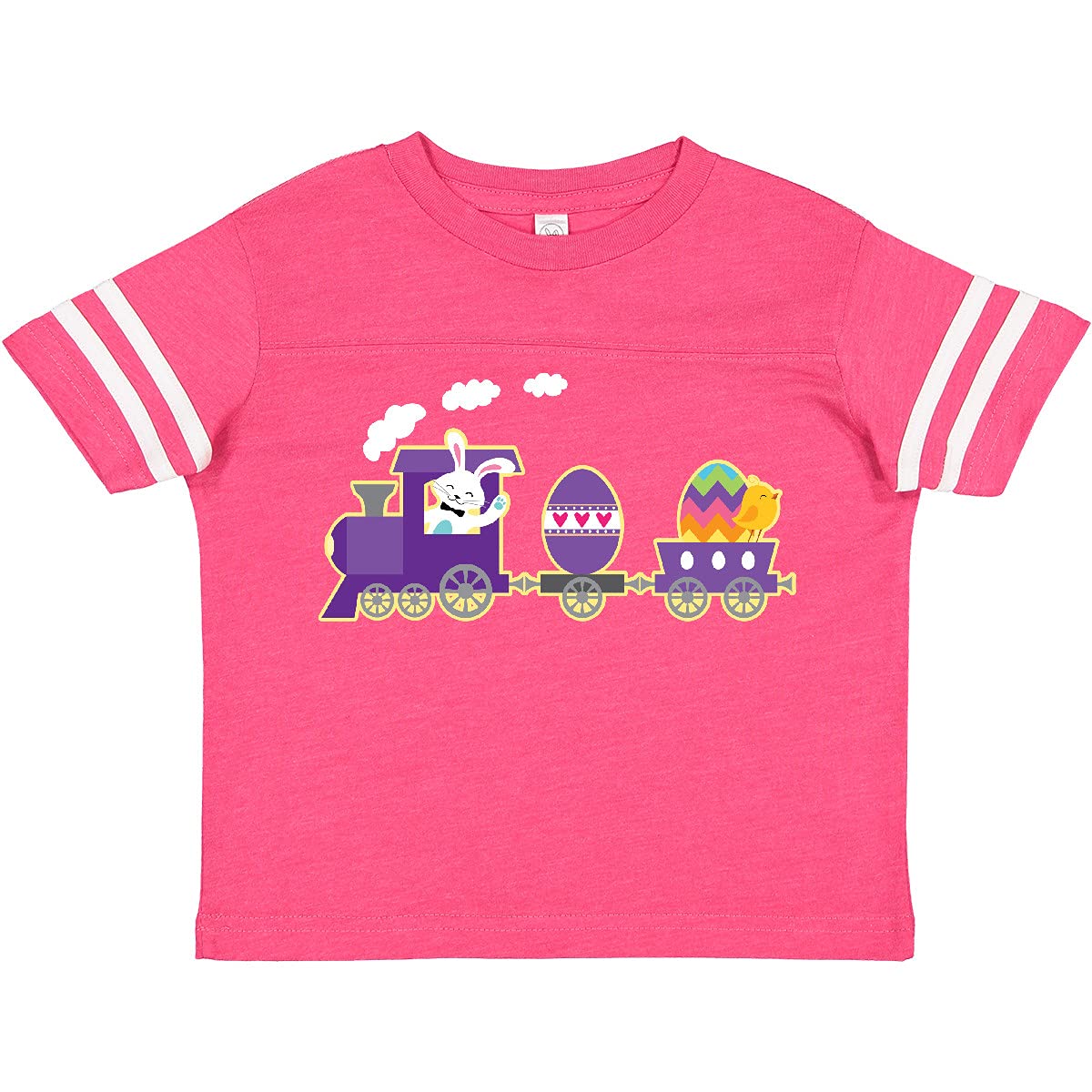 Inktastic Easter Bunny Rabbit Egg Train Toddler T-Shirt - Cute Easter Outfit for Boys & Girls - Perfect for Easter Egg Hunts, Family Photos & Spring Celebrations