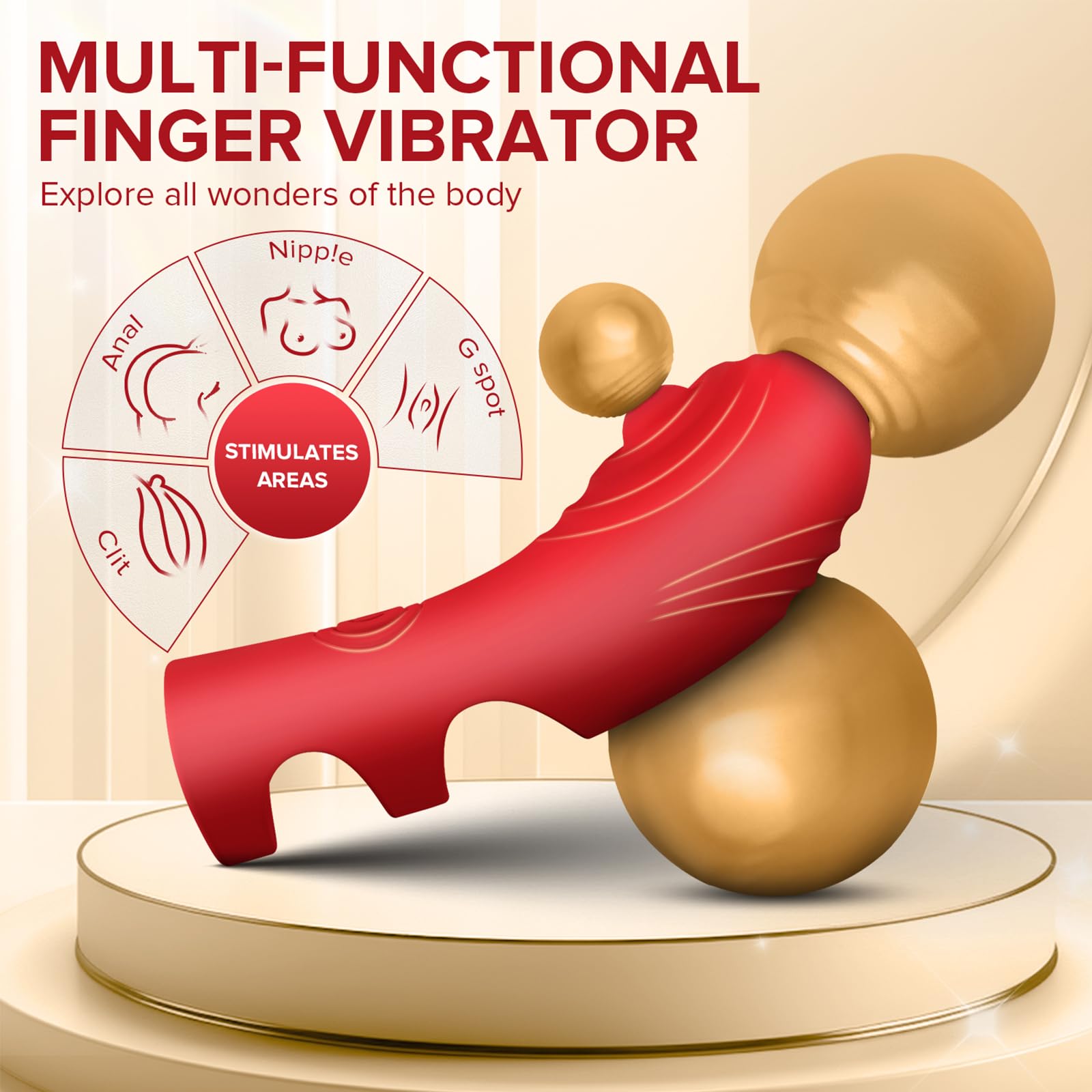Rechargeable Mini Finger Vibrator for Women - 10 Vibration Modes & Heating G-Spot & Clitoral Stimulator, Couples Adult Sex Toy for Enhanced Pleasure | Perfect for Solo Play, Partner Intimacy & Sensual Exploration