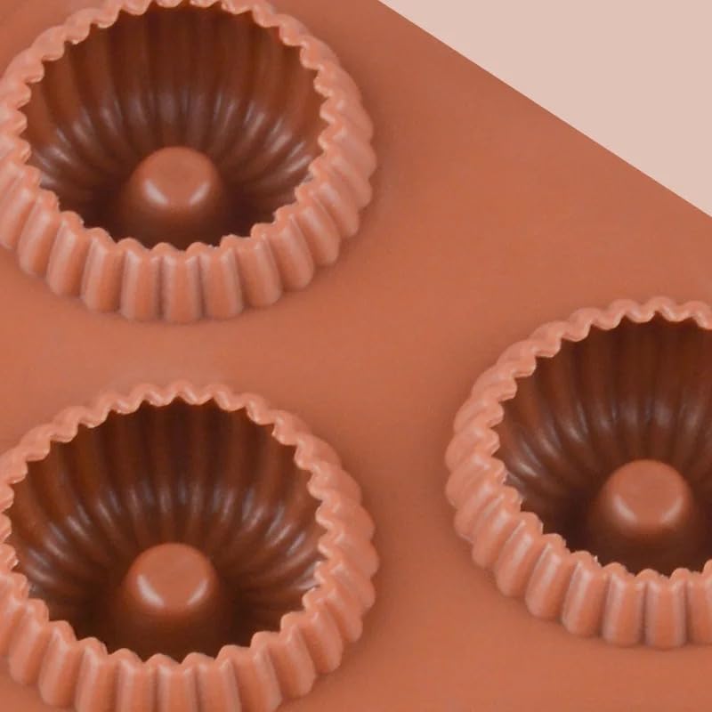 Premium 3D Chocolate Mold Set - 11-Cavity Round Silicone Mold for Mini Spiral Chocolates (Brown/Pink/Green) | BPA-Free, 2.5kg Capacity | Perfect for DIY Candy Making, Baking Decorations & Party Favors