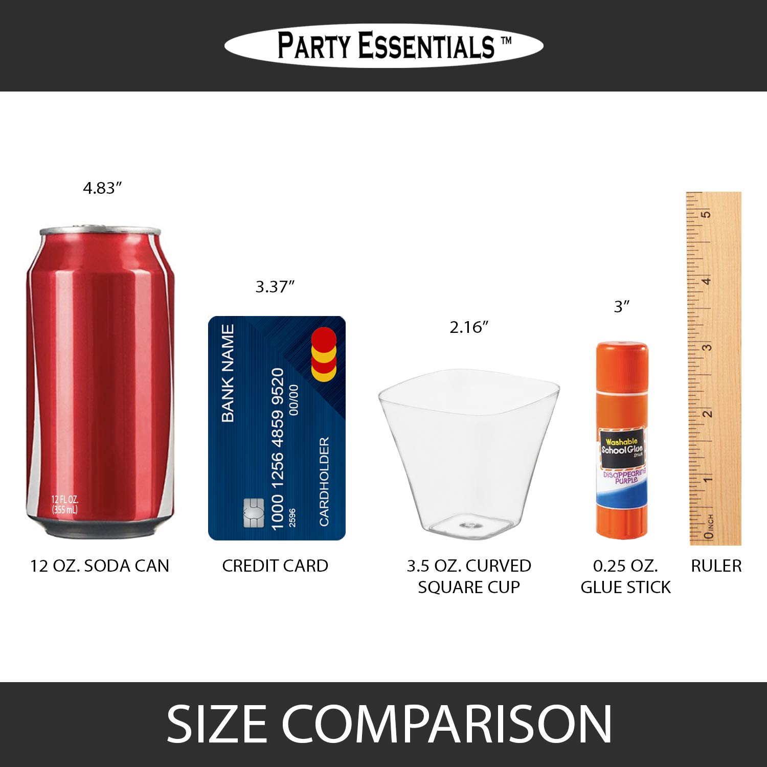 960-Pack Mini Hard Plastic Curved Square Cups - Clear Party Drinking Glasses for Weddings, Events & Celebrations | Durable Disposable Cups for Cocktails, Beverages & Party Supplies
