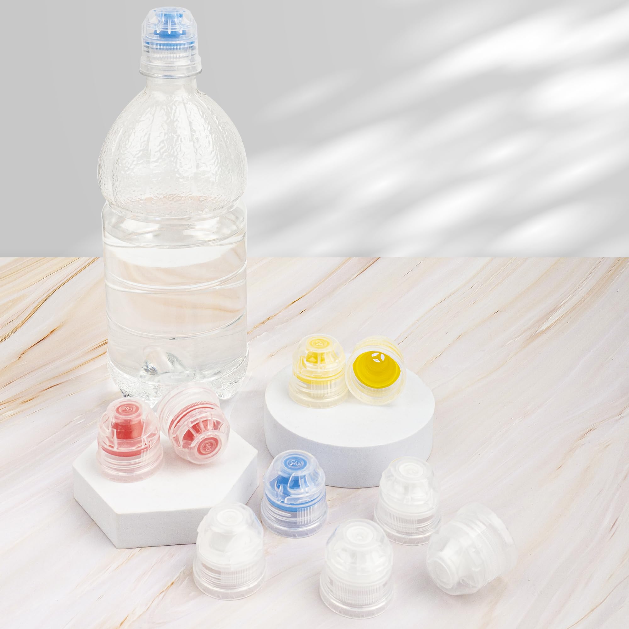 28mm Push Pull Cap - Replacement Water Bottle Flip Top Lids with Seal Tab for Smart Bottles & Soda Bottles (10 Pack) - Ideal for Gym, Hiking, Travel & Outdoor Activities
