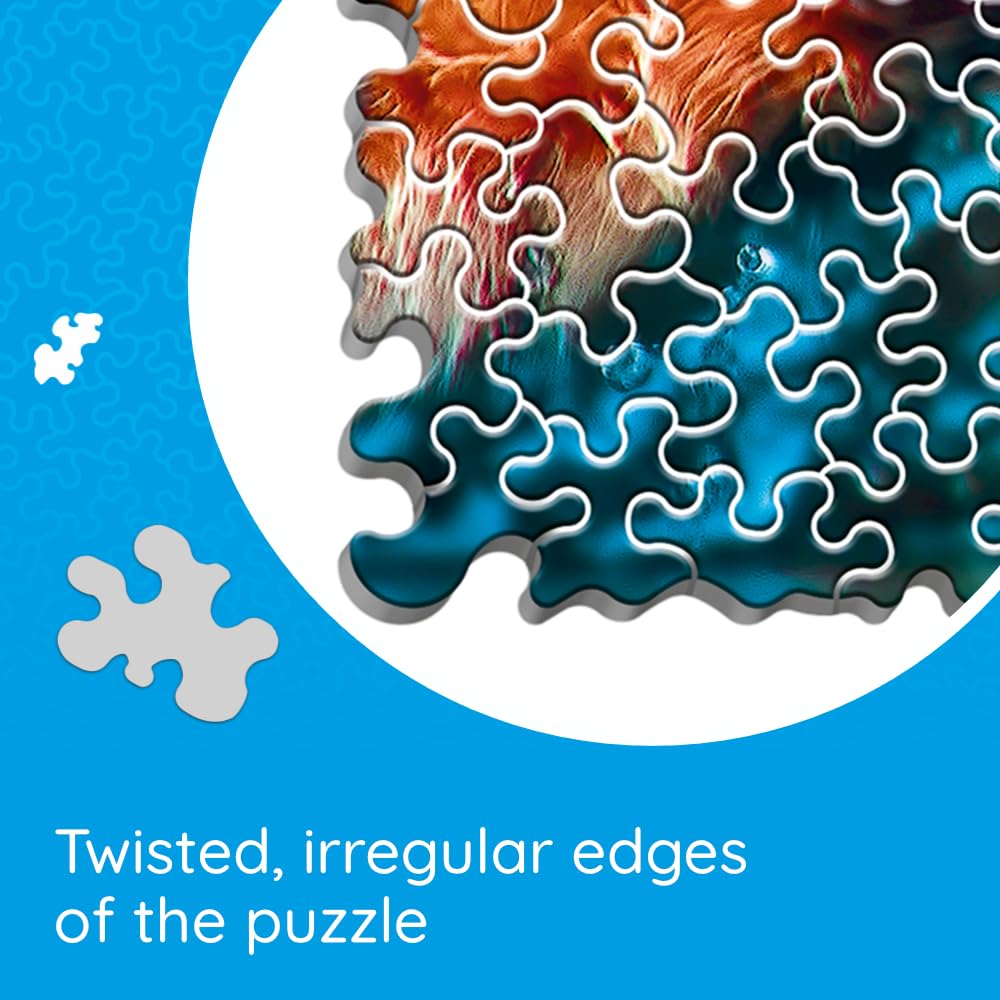 Trefl Facing a Tiger 600-Piece Jigsaw Puzzle - Unique Crazy Shapes Print, DIY Creative Fun for Adults & Kids Ages 10+ | Perfect for Family Game Nights, Stress Relief & Home Decor