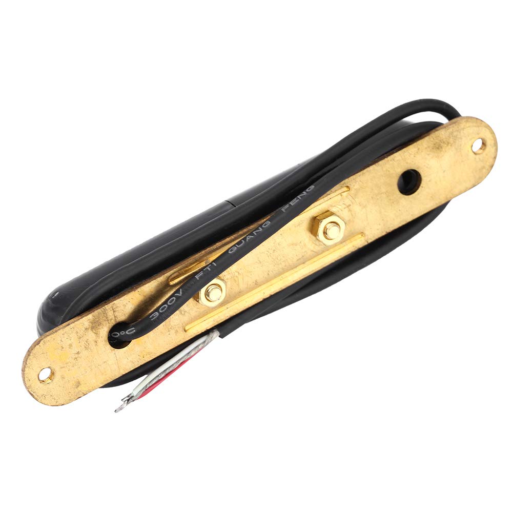 Alnico Single Coil Guitar Pickup - Low Noise, Durable Electric Bass & Guitar Pickup for 4-String Instruments (Black) | Perfect for Studio Recording & Live Performances
