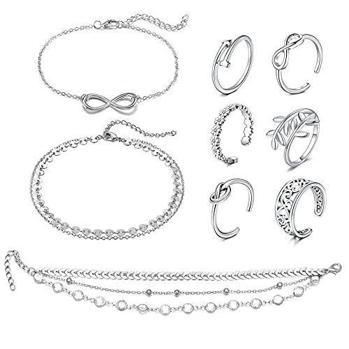 9 Pcs Silver Set