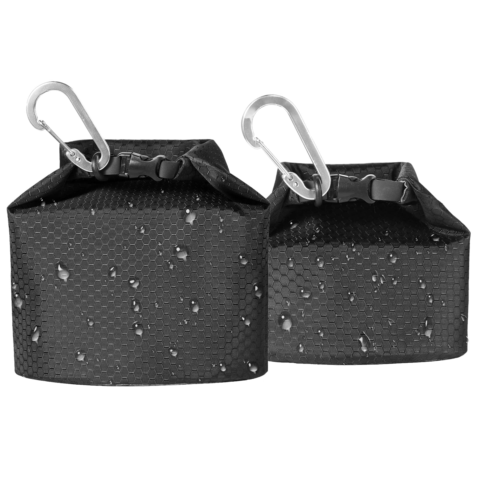 2 Pack Travel Soap Bag - Waterproof & Leakproof Soap Holder for Large & Standard Bar Soaps - Portable Soap Container Case for Camping, Gym, Hiking & Travel Accessories (Black)