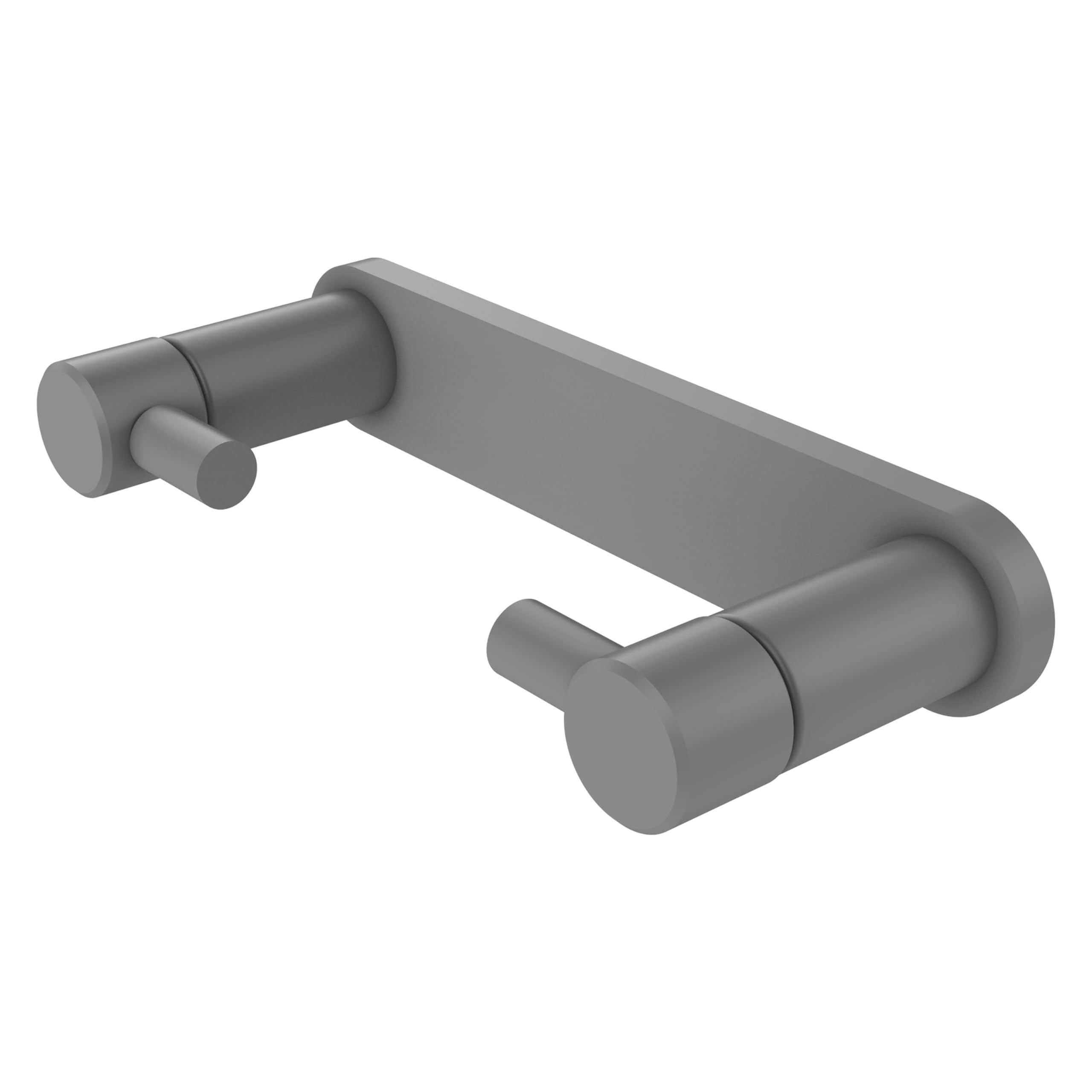 Allied Brass FR-24R Fresno Collection Rollerless Toilet Paper Holder in Matte Gray - Bathroom Tissue Dispenser for Modern Homes & Commercial Spaces