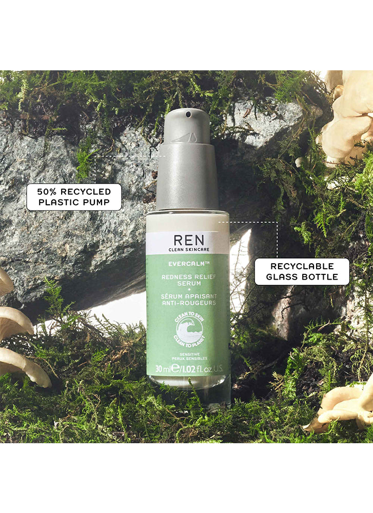 REN Clean Skincare Evercalm Redness Relief Serum - Soothing Facial Serum for Sensitive Skin | Calms Irritation & Redness | Perfect for Post-Treatment & Rosacea Care