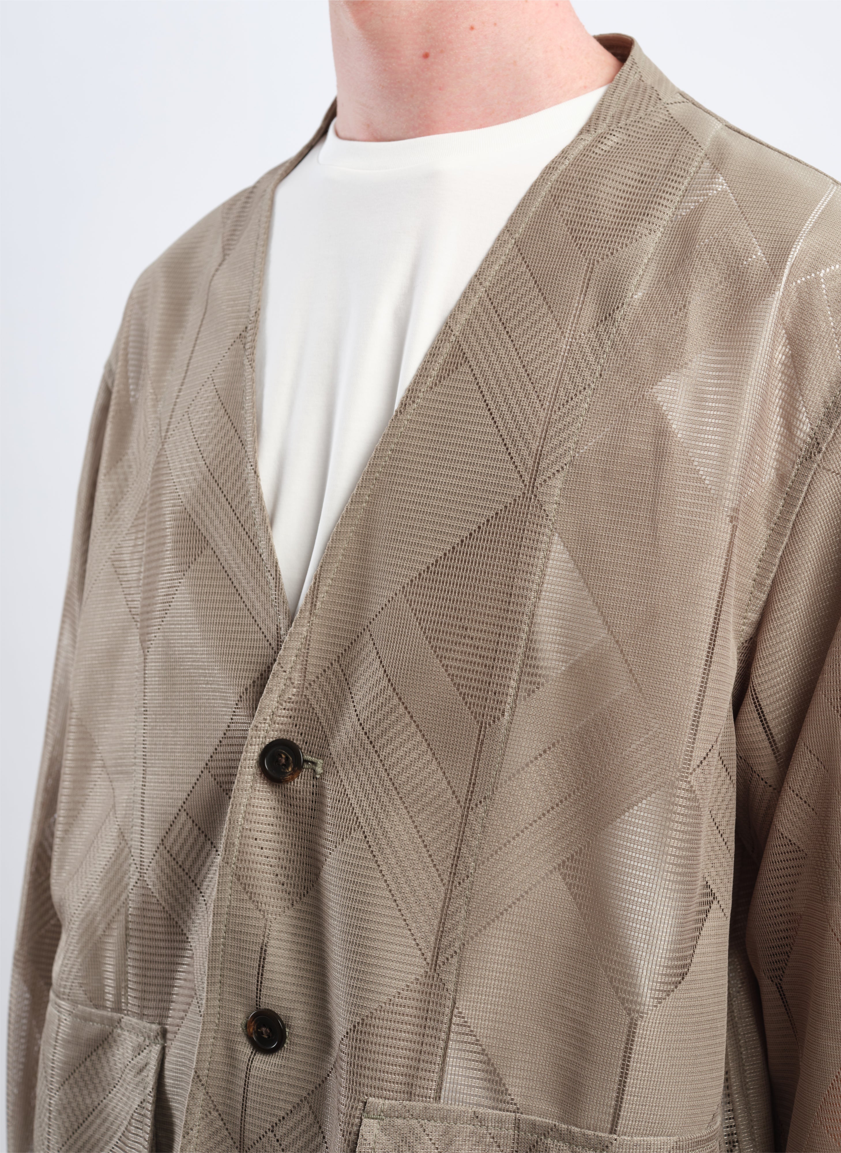 Stylish Polyester Geometric Jacquard Soft Blazer for Women - Trendy Office & Evening Wear - Perfect for Business Meetings, Cocktail Parties & Special Occasions
