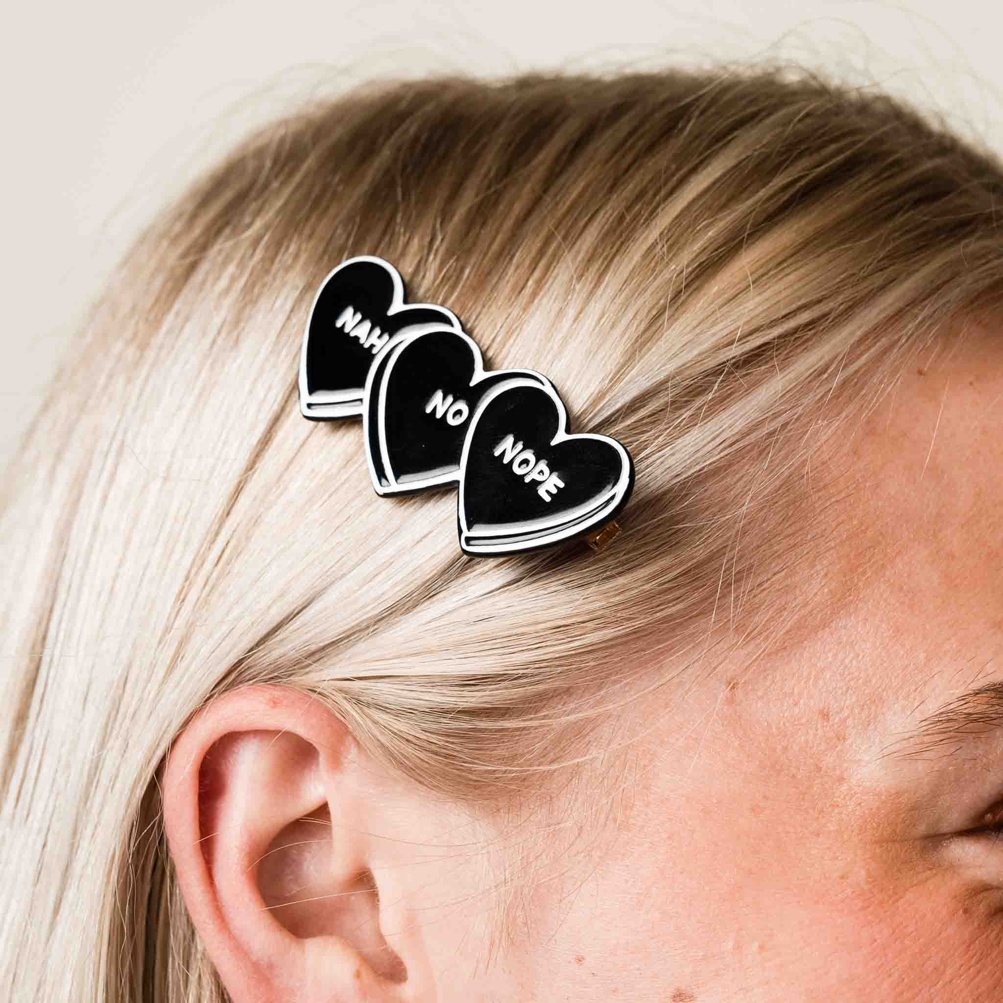 Nah No Nope Hair Clips - Non-Slip Hair Clips for Women & Girls - Fashion Hair Accessories for Ponytail, Bun & Updo Hairstyles - Perfect for School, Work, Parties & Everyday Use
