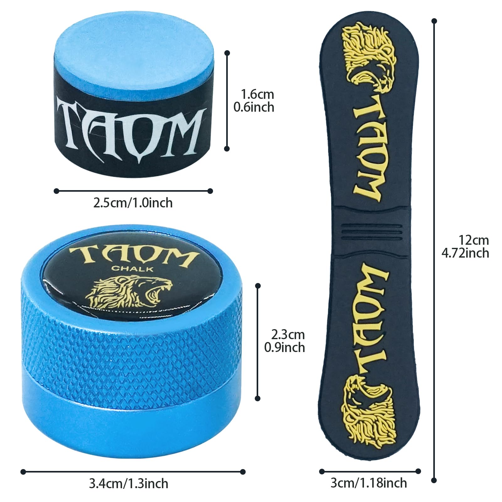 **TAOM Round Magnetic Pool Chalk Holder - Portable Billiard Chalk Cube Case for Cue Tips | Perfect for Pool, Snooker & Billiards Accessories | Compact & Durable Design for Easy Storage & Travel**