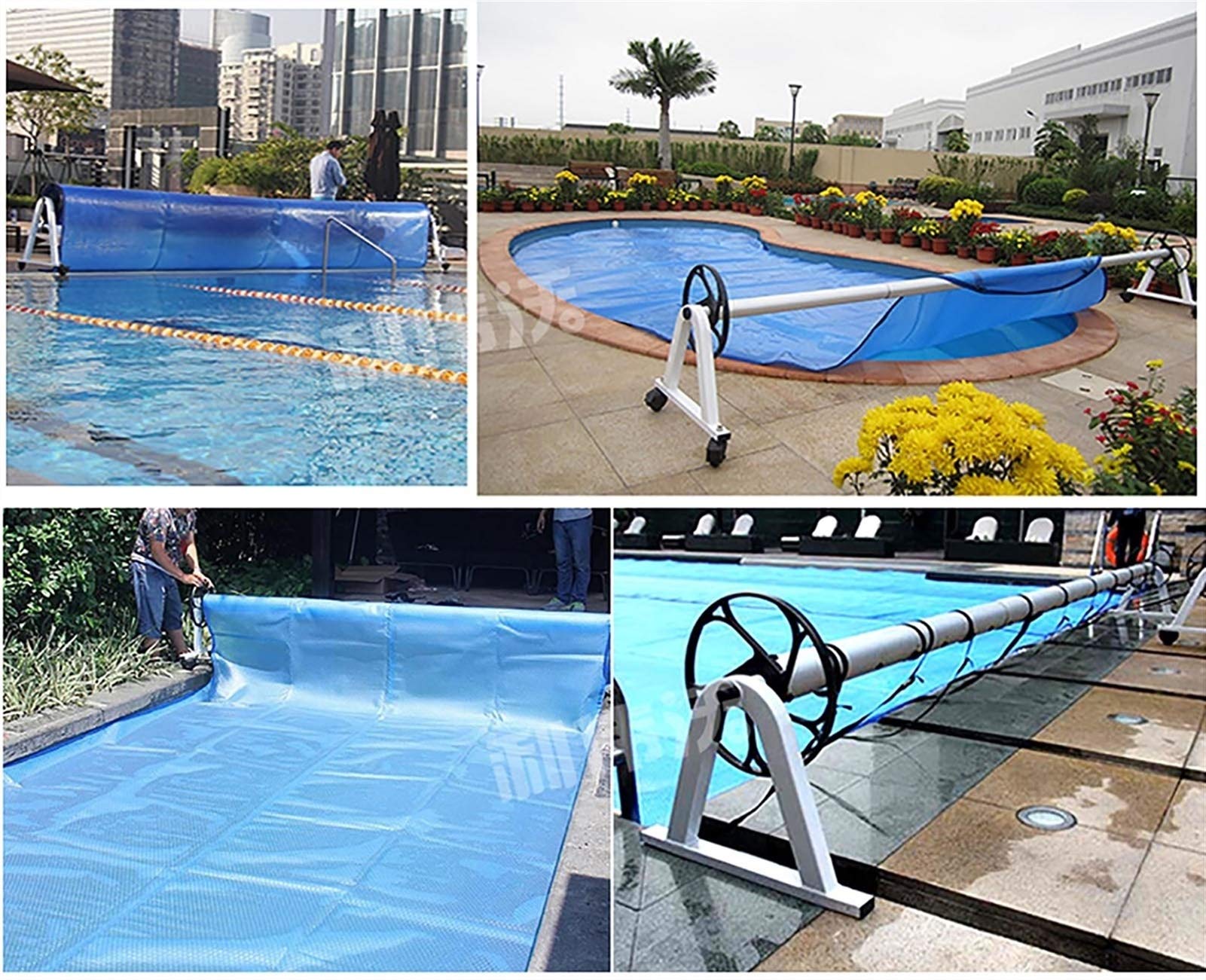 Heavy Duty Solar Pool Cover - Rectangle Bubble Heating Blanket with Grommets for Inground & Above Ground Pools | Summer & Winter Insulation | UV Resistant Tarpaulin (6ft x 19ft/2m x 6m) | Perfect for Backyard, Family Swimming & Energy Savings