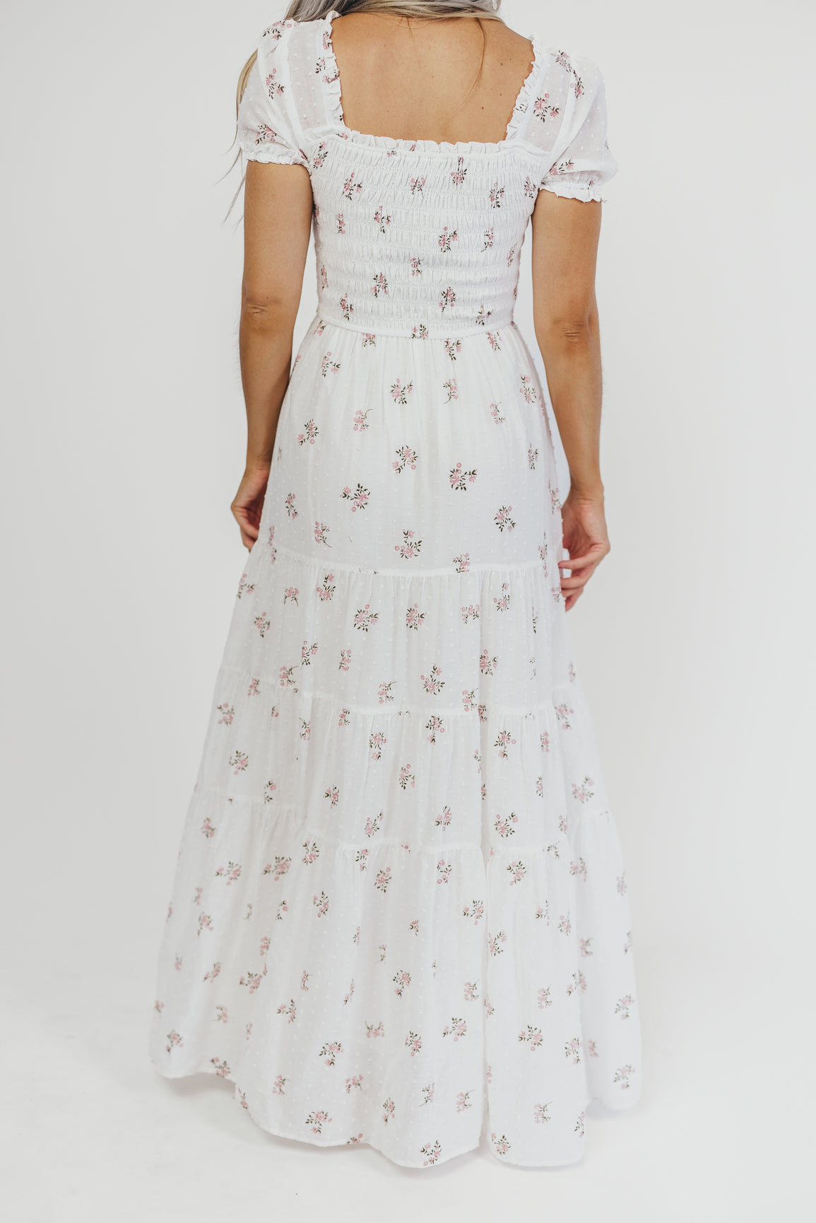 Harper Worth Women's Floral Maxi Dress - Pink Maternity Bump Friendly Long Dress for Pregnancy, Nursing & Postpartum | Perfect for Baby Showers, Beach Vacations & Summer Outfits