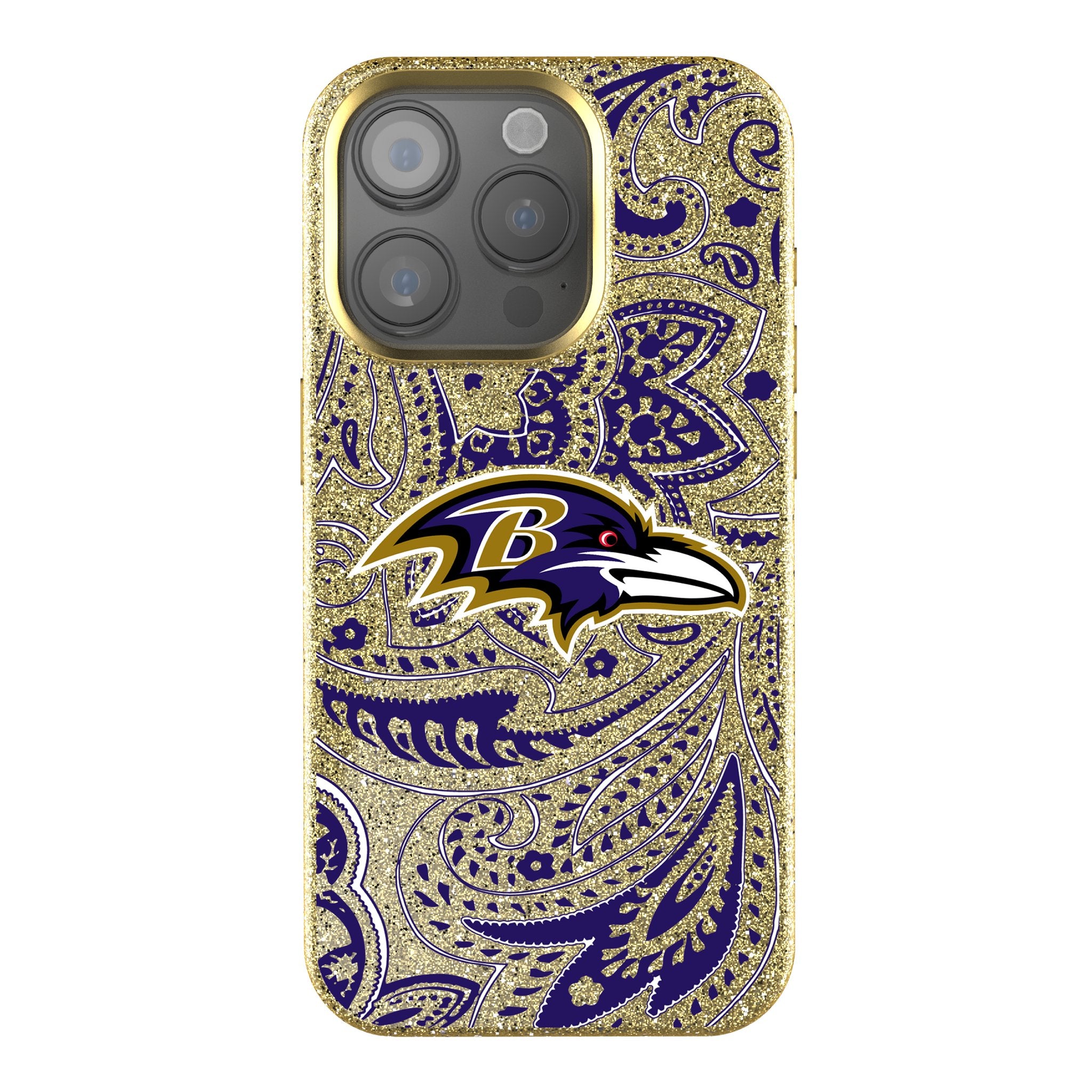 Baltimore Ravens Paisley Bling Phone Case - Stylish Rhinestone Design for iPhone & Android | Perfect for Game Day & Ravens Fans
