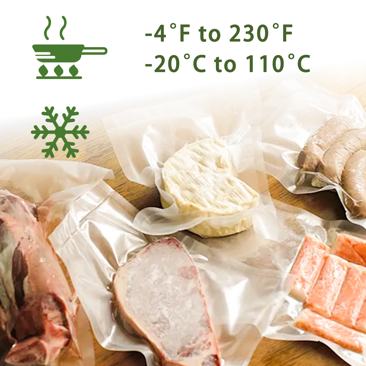 Bonsaii Bonsenkitchen Vacuum Sealer Bags - 2 Pack (8