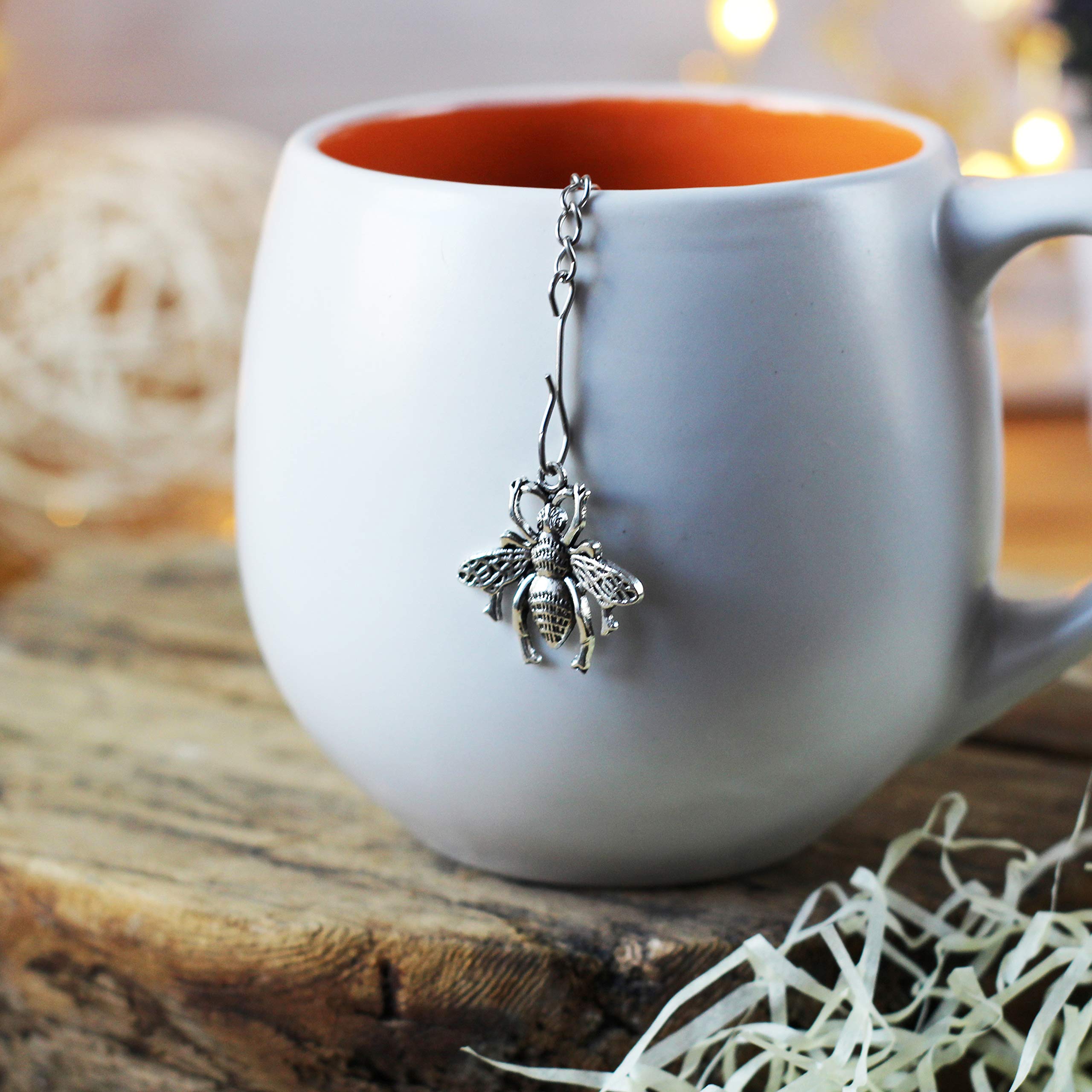 Premium Honey Bee Tea Strainer for Loose Leaf Tea - Charming Bee Pendant Tea Infuser & Steeper - Perfect for Home, Office & Gift Giving