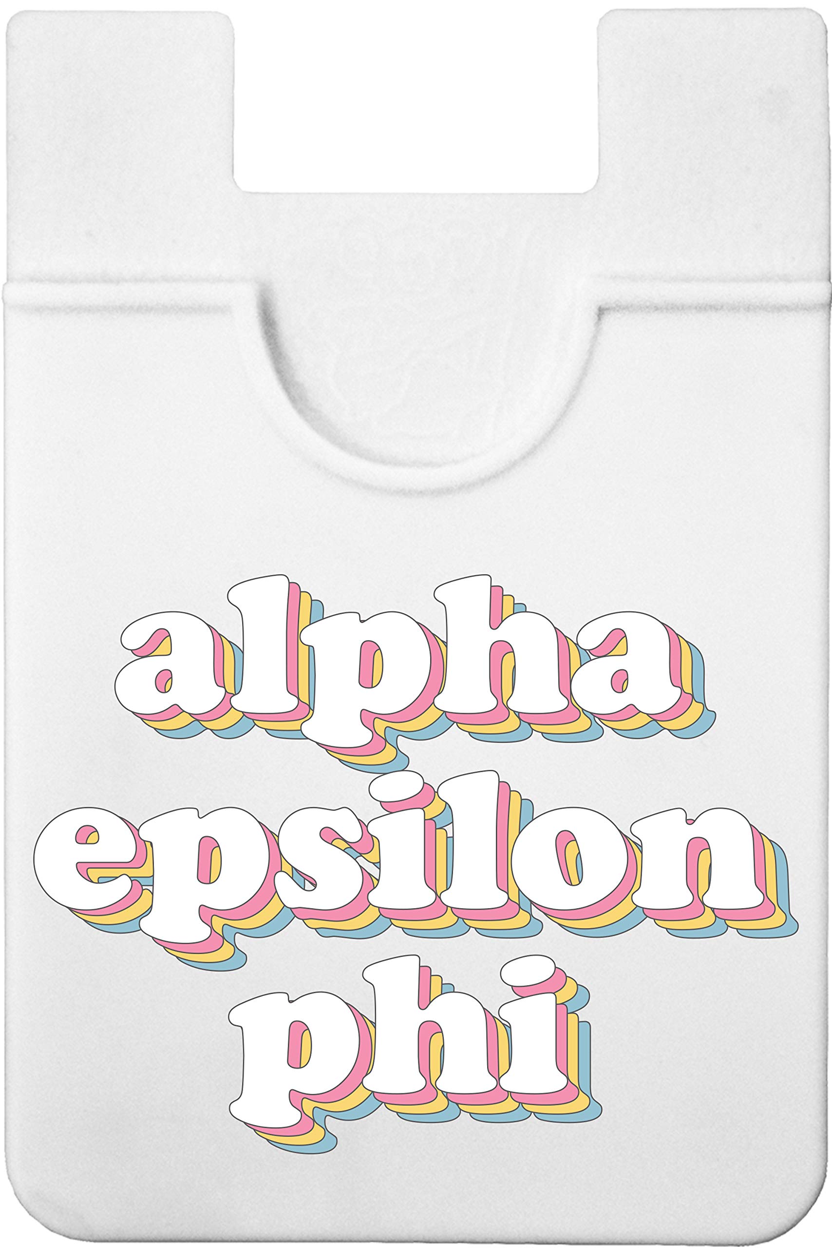 Alpha Epsilon Phi Koala Pouch - Retro Design Slim Card Holder for iPhone & Android - Ultra Thin Phone Wallet Stick On - Holds 4 Cards & Cash - Perfect for Sorority Sisters, College Students & Daily Use