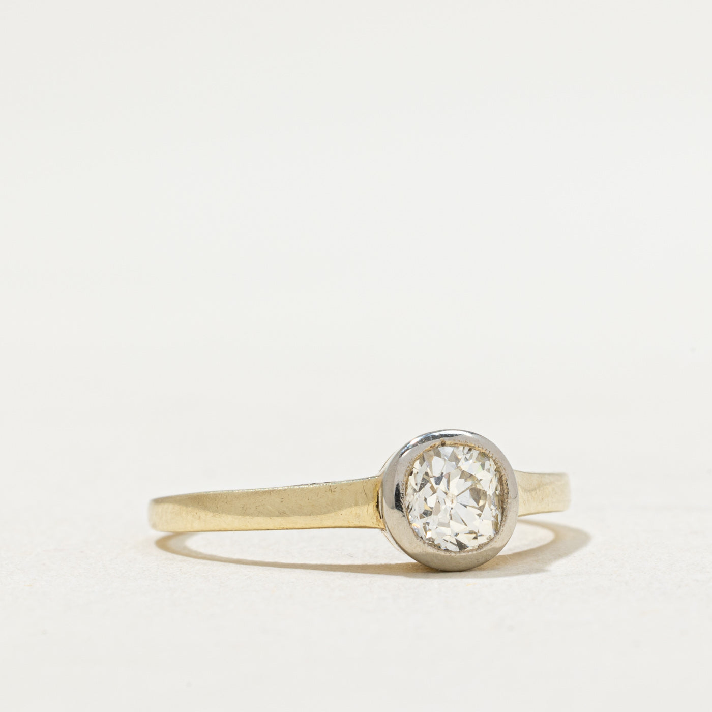 Antique Old Mine Cut Diamond Engagement Ring 0.52ct Size 7.5 - Vintage Wedding Band, Proposal Jewelry for Her, Anniversary Gift for Wife