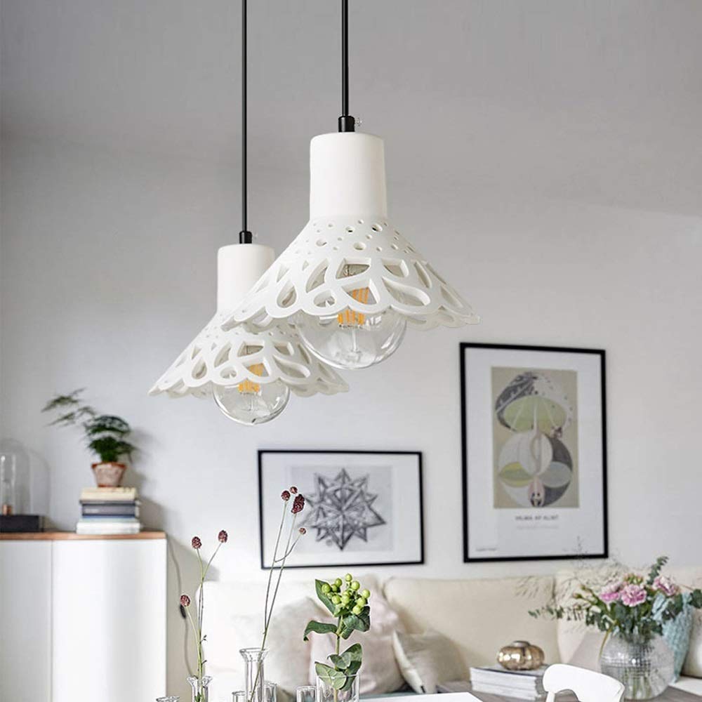 Modern LED Chandelier Light - Adjustable 3-Head Cement Ceiling Lamp with Art Deco Design for Living Room, Dining Room & Hallway | Energy Efficient Dimmable Pendant Lighting for Home Decor & Interior Design