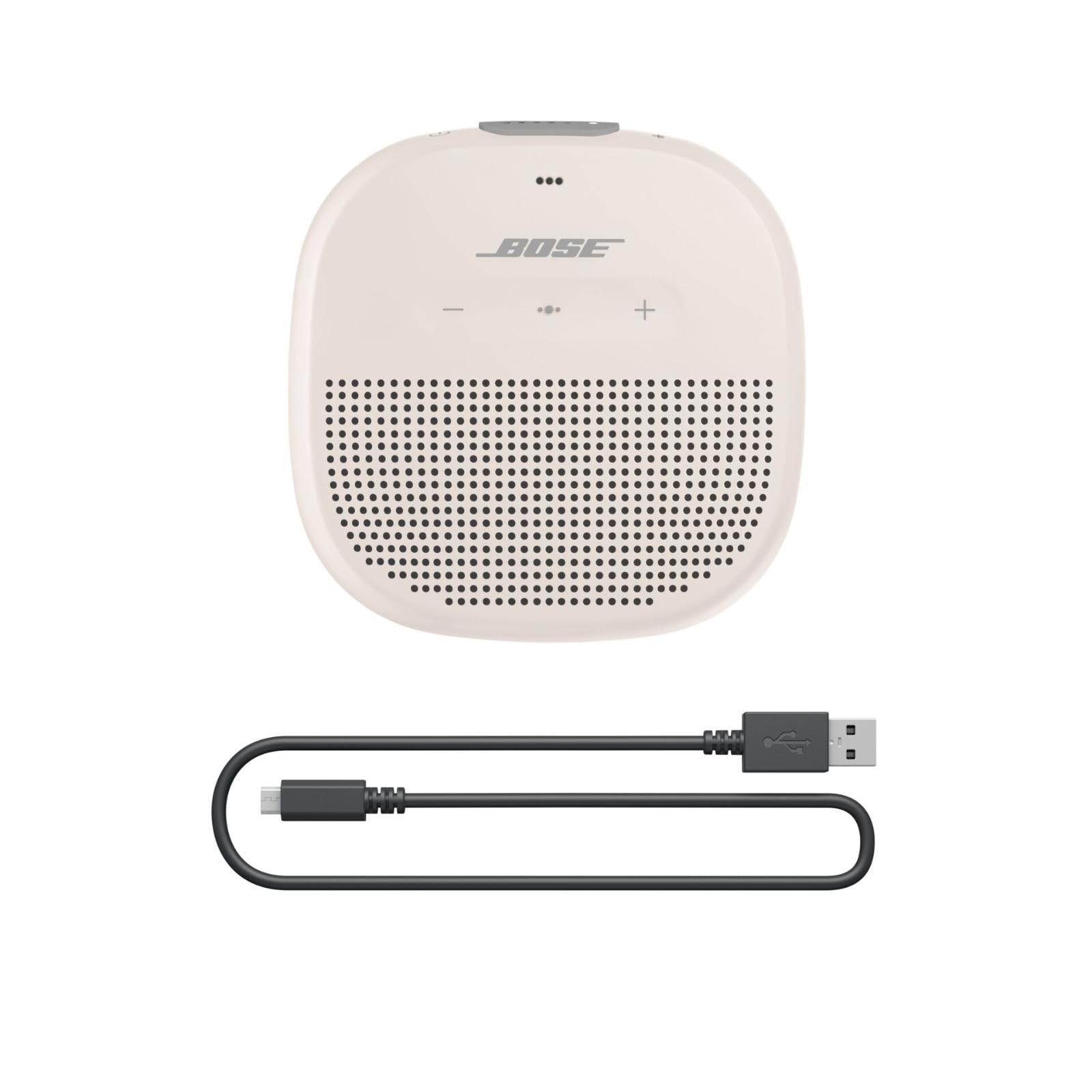 Bose SoundLink Micro Portable Waterproof Bluetooth Speaker - White Smoke (Renewed) - Perfect for Outdoor Adventures, Beach Trips & Shower Music
