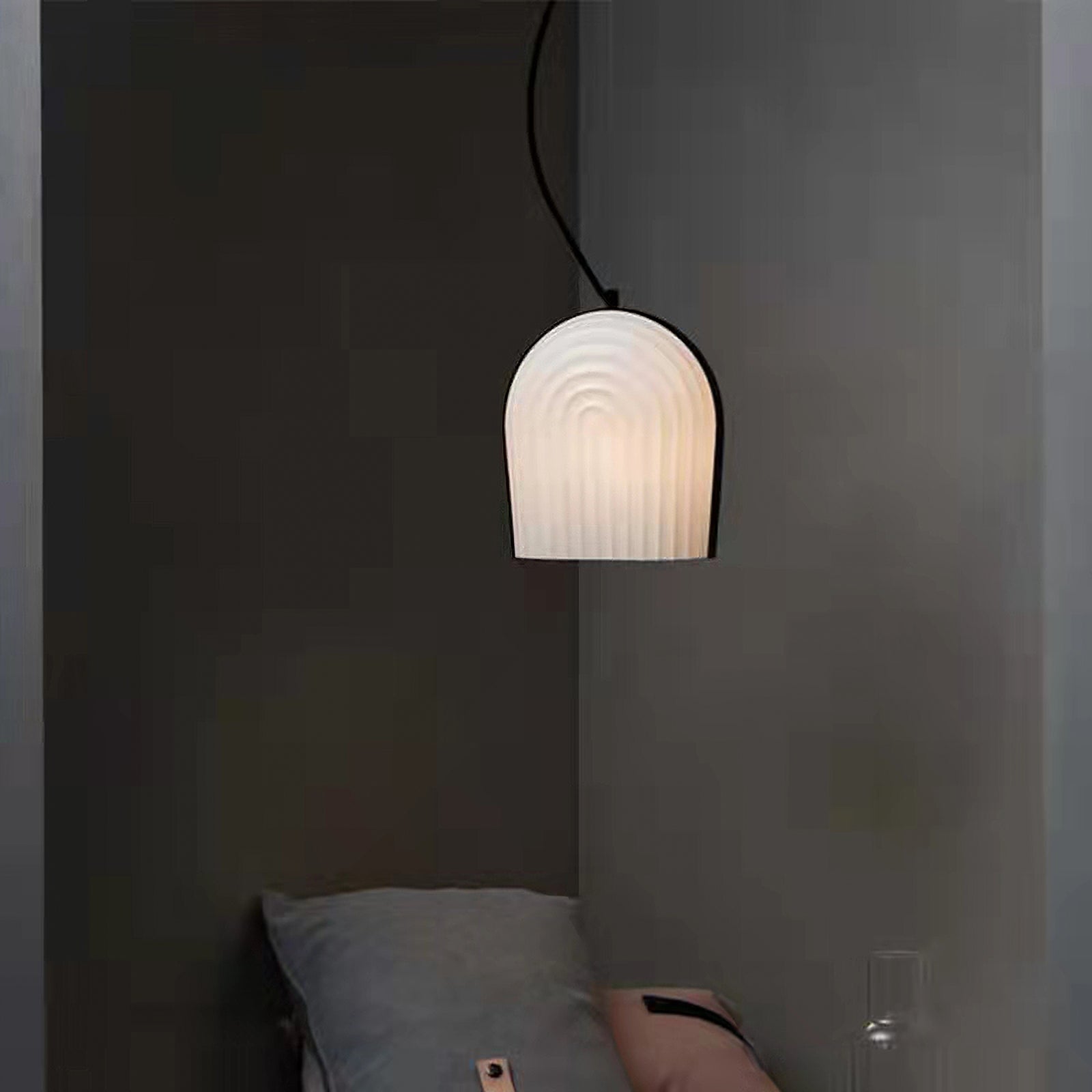 Modern Arc Pendant Lamp - Adjustable Hanging Light Fixture for Kitchen Island, Dining Table & Living Room Decor | Industrial Style Lighting for Home & Office