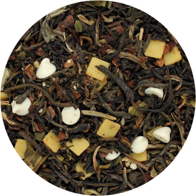 Premium Loose Leaf Green Tea with White Chocolate & Coconut Flavor - 8oz Bag | Organic, Natural Ingredients for Relaxation & Energy Boost | Perfect for Morning Brew, Iced Tea & Gifts