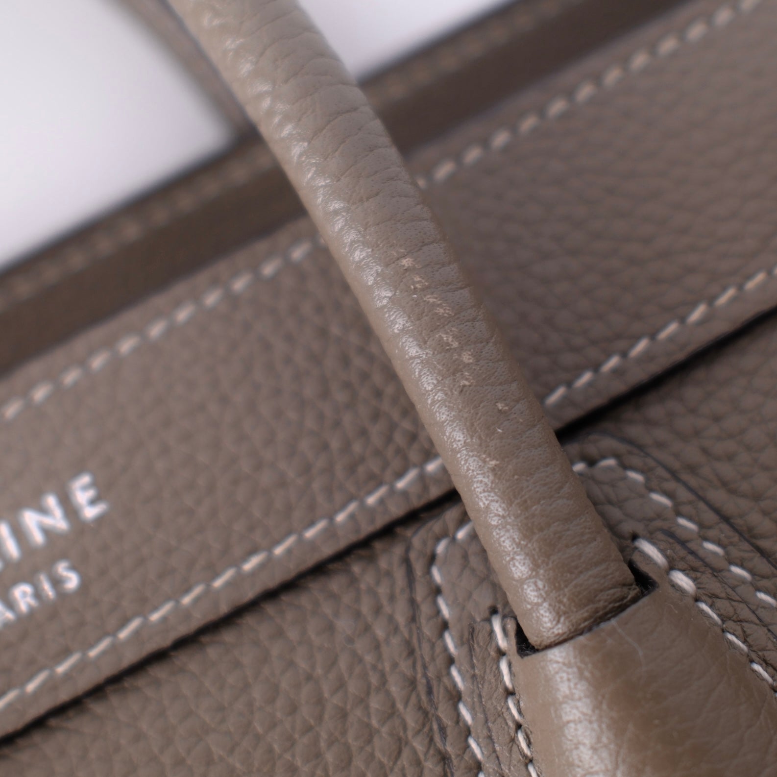 Celine Luggage Nano Bag in Taupe Calfskin Leather - Stylish & Durable Handbag for Women, Perfect for Work, Travel & Everyday Use