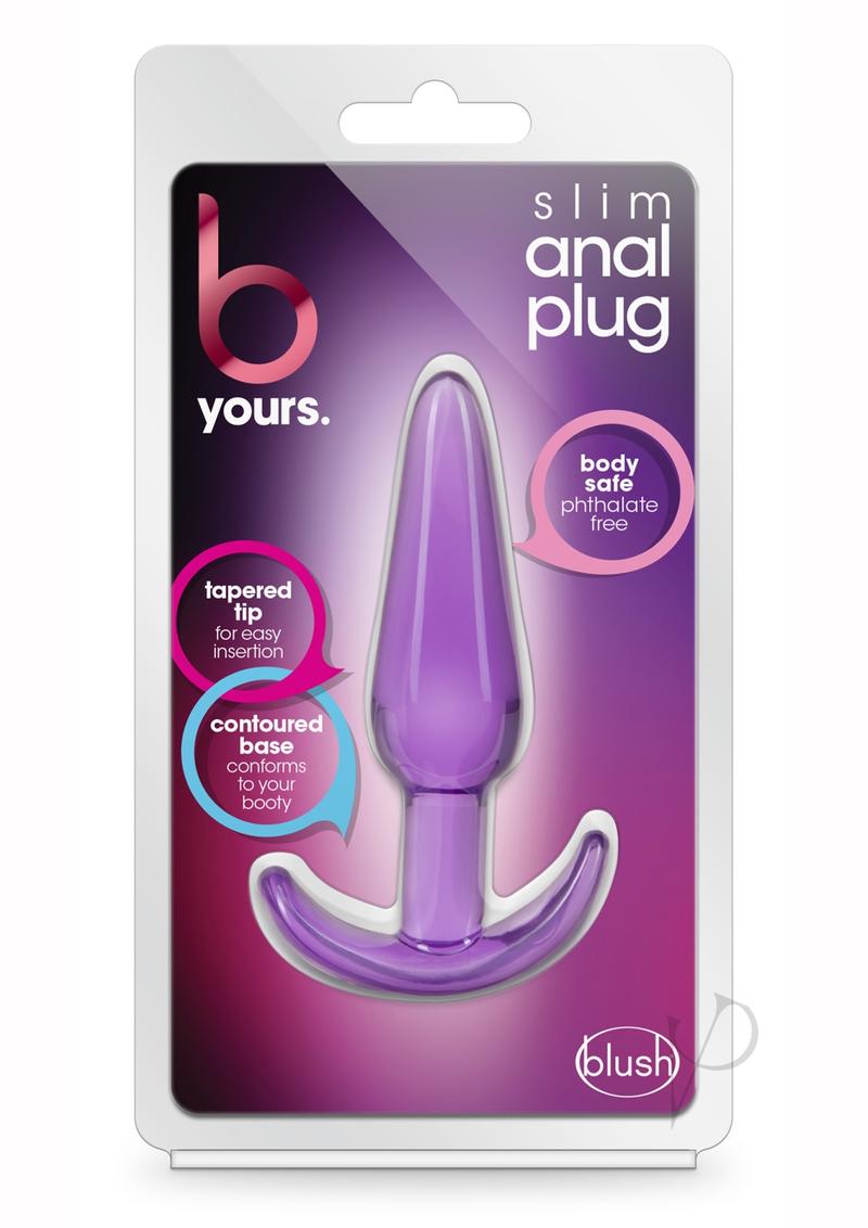 B Yours Slim Butt Plug - Purple Silicone Anal Plug for Beginners & Comfort Wear - Perfect for Sensual Play & Intimate Moments