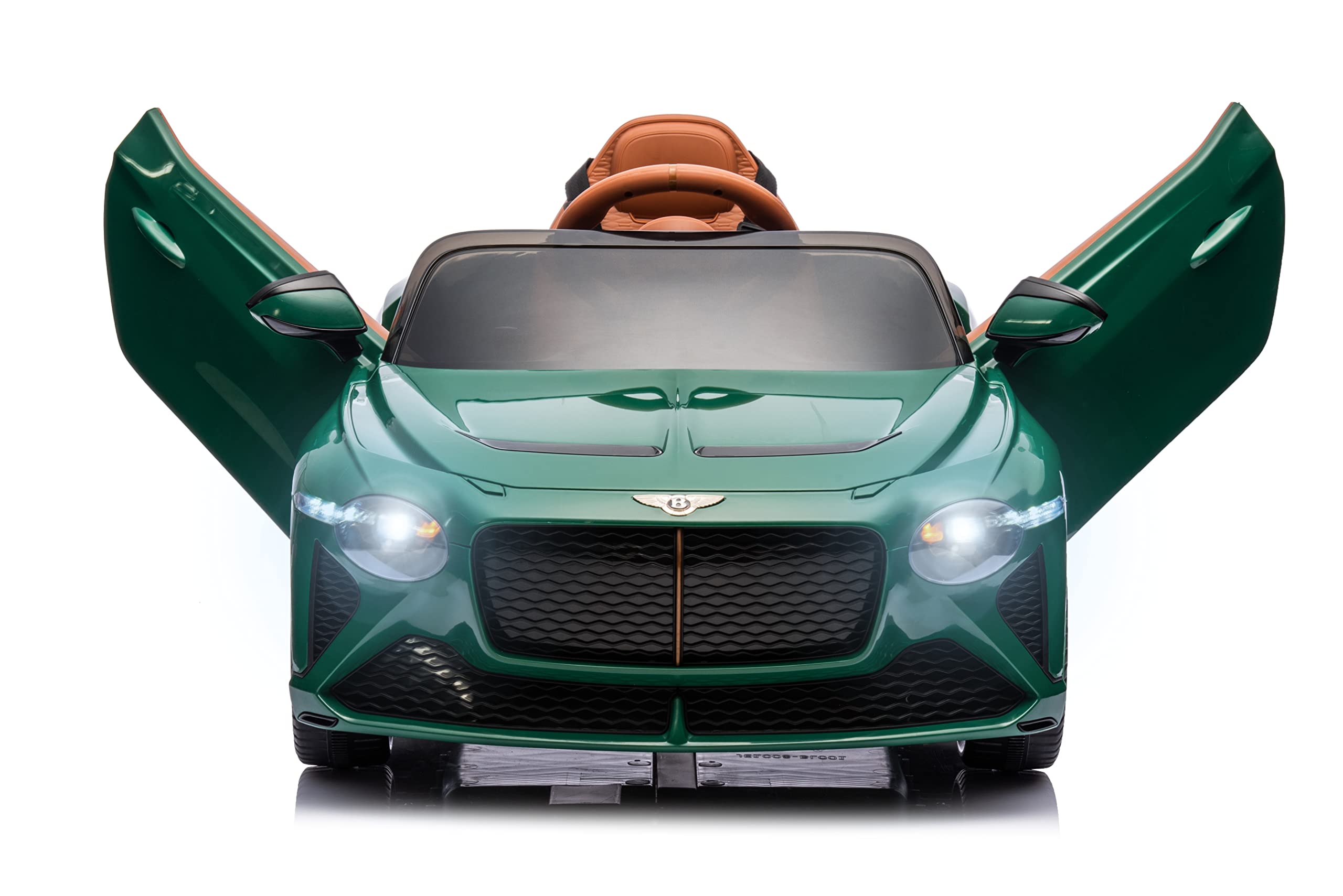Bentley Bacalar Licensed 12V Kids Electric Ride-On Car - Remote Control, Foot Pedal, 2 Speeds, Music & LED Lights - Green | Perfect Birthday Gift for Boys & Girls | Indoor & Outdoor Play Toy