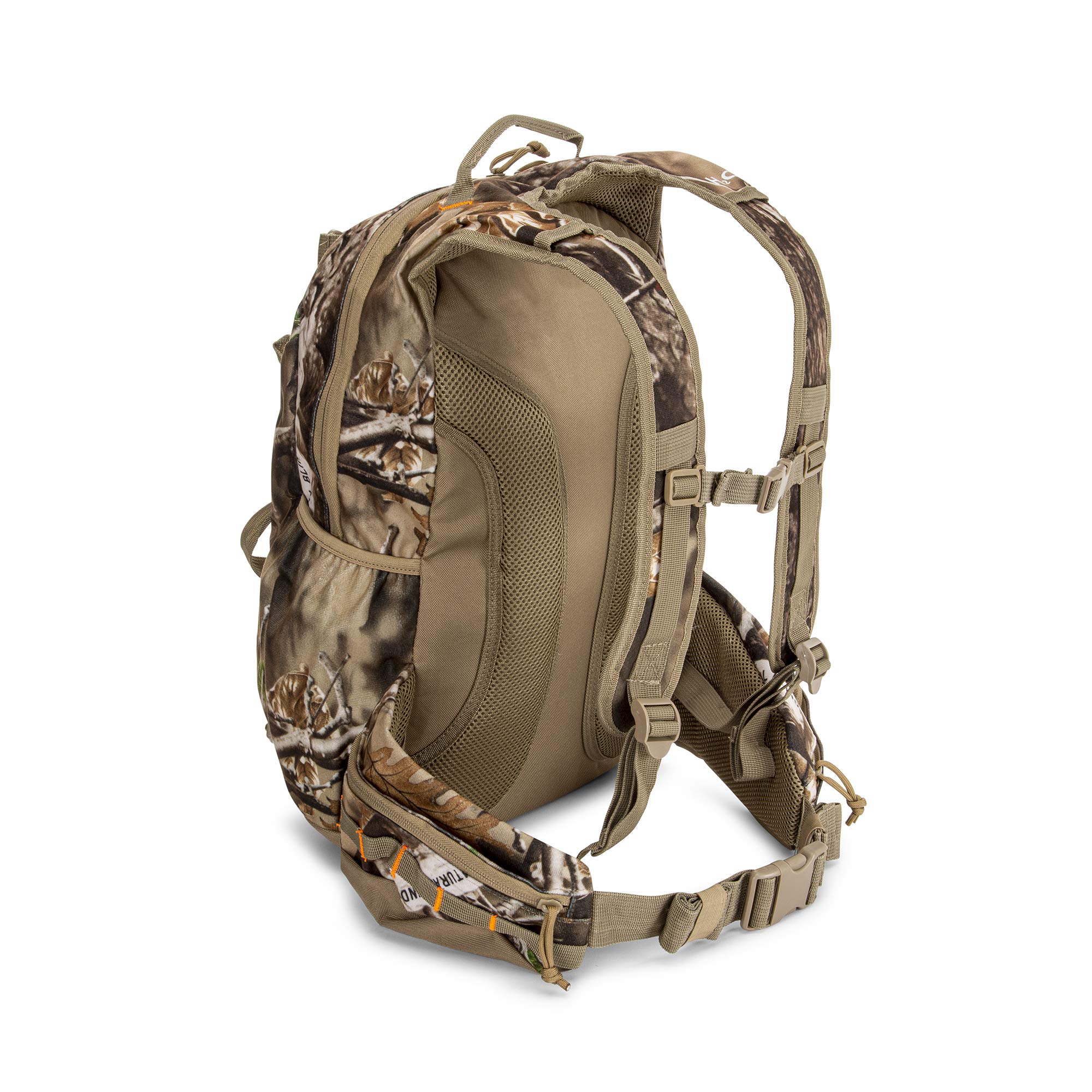 North Mountain Gear Camouflage Hunting Backpack - Waterproof, Bow & Rifle Compatible, Large Capacity (Woodland Brown Camo) - Perfect for Deer Hunting, Outdoor Adventures & Tactical Missions