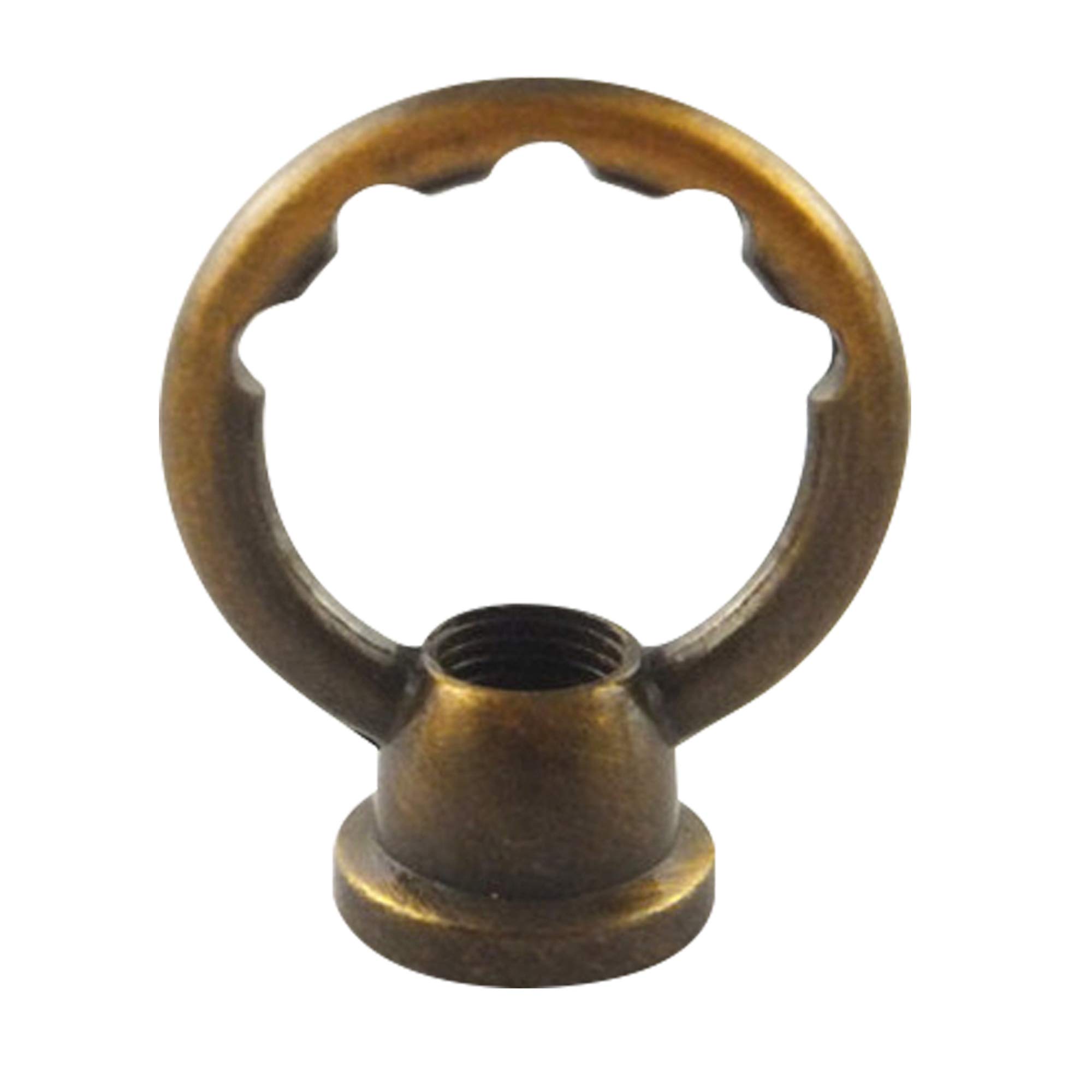 10Pcs Vintage Gold Bronze Screw Collar Loop Hooks for Swag Lights & Plant Hanging - 1/4 IPS Threaded Pipe Canopy Hooks - DIY Ceiling Rose Holder & Hardwire Accessory - Perfect for Home Decor, Vintage Lighting & Indoor Garden Setup
