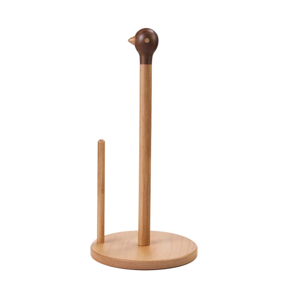 Creative Bird-Shaped Paper Towel Holder - Solid Wood Tabletop & Vertical Kitchen Towel Storage Rack for Dining Table & Countertop Organization | Perfect for Kitchen, Bathroom & Office Use